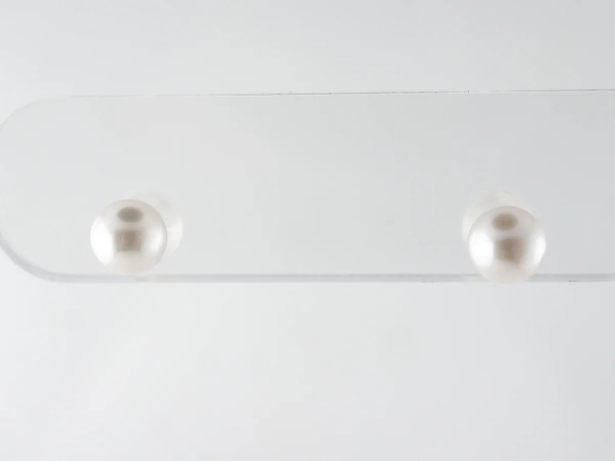 Pearl Stud Earrings in 14k White Gold