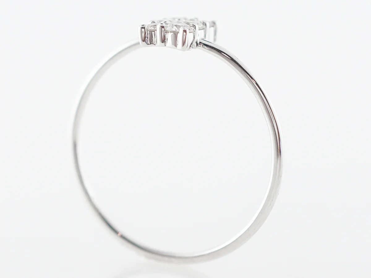 Petit Diamond Cluster Ring in 18k White Gold - Image 5