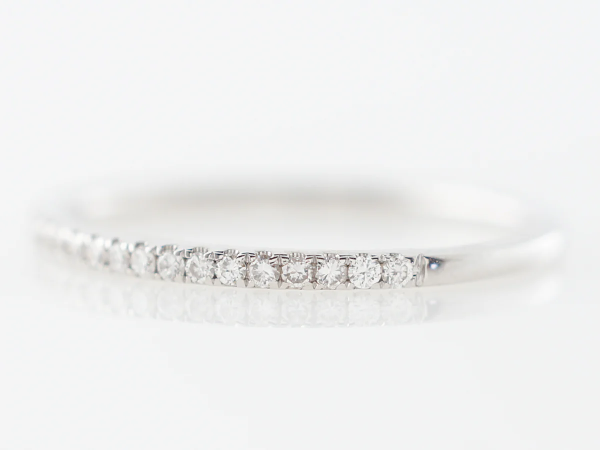 Petit Diamond Wedding Band in 18k White Gold - Image 2