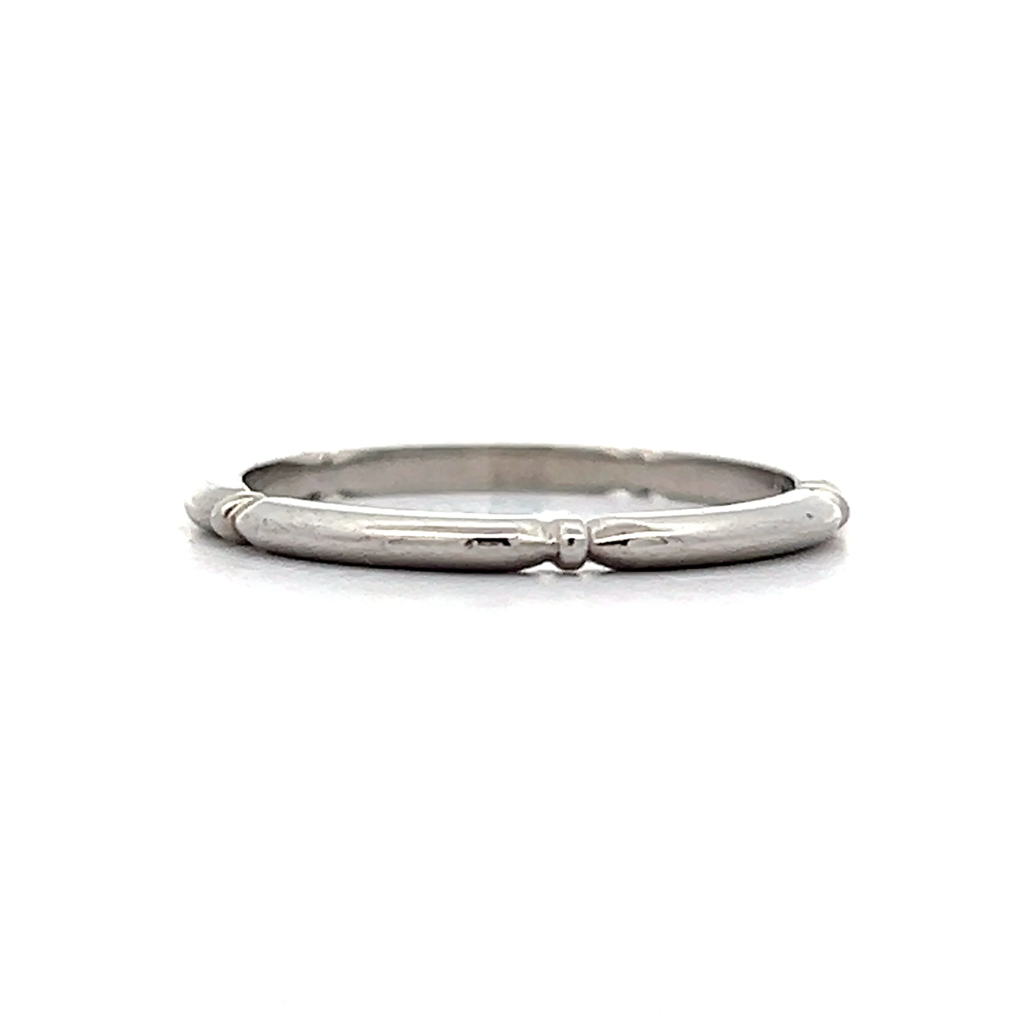 Petri Antique Art Deco Geometric Band in Platinum - Image 3
