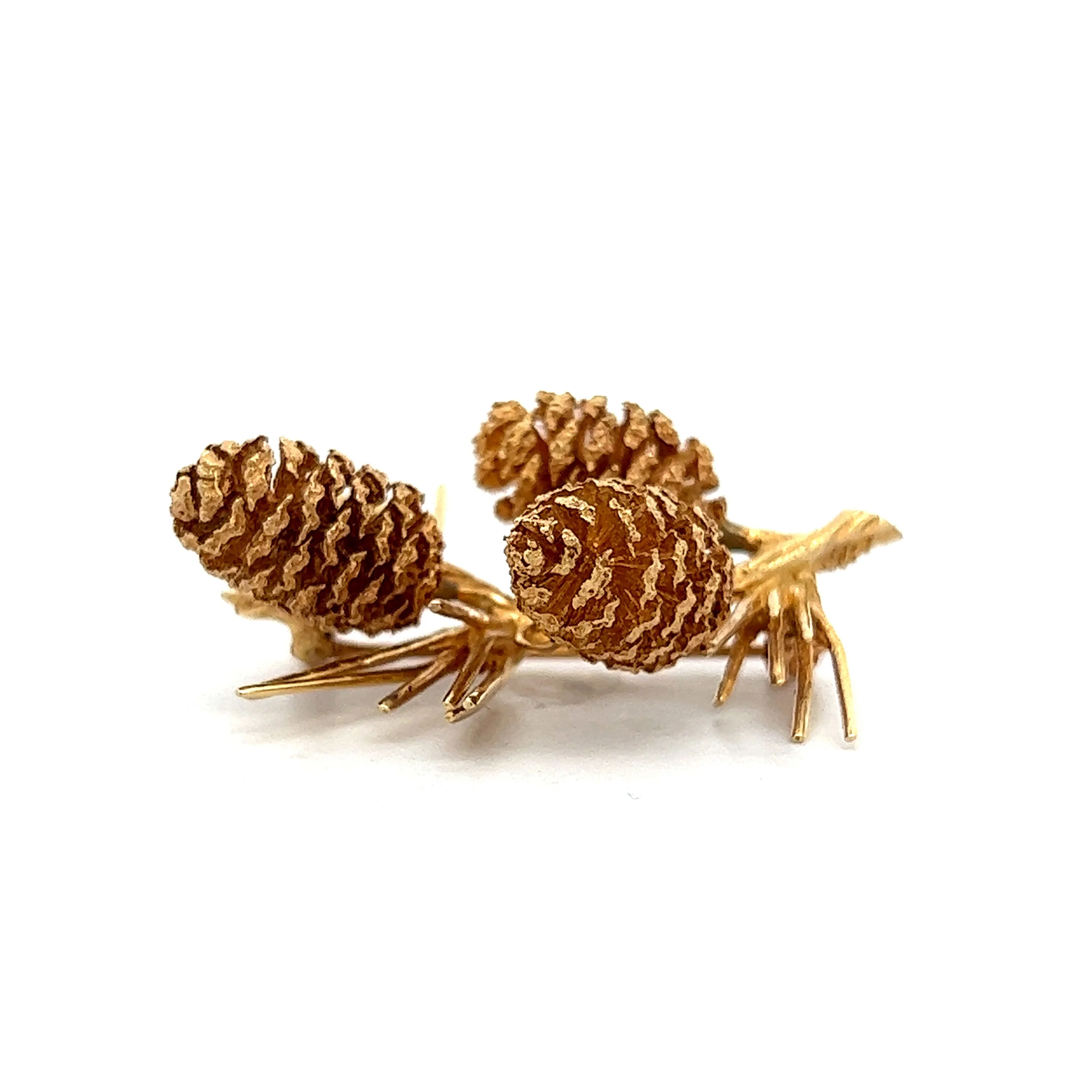 Pinecone Brooch in 14k Yellow Gold - Image 2