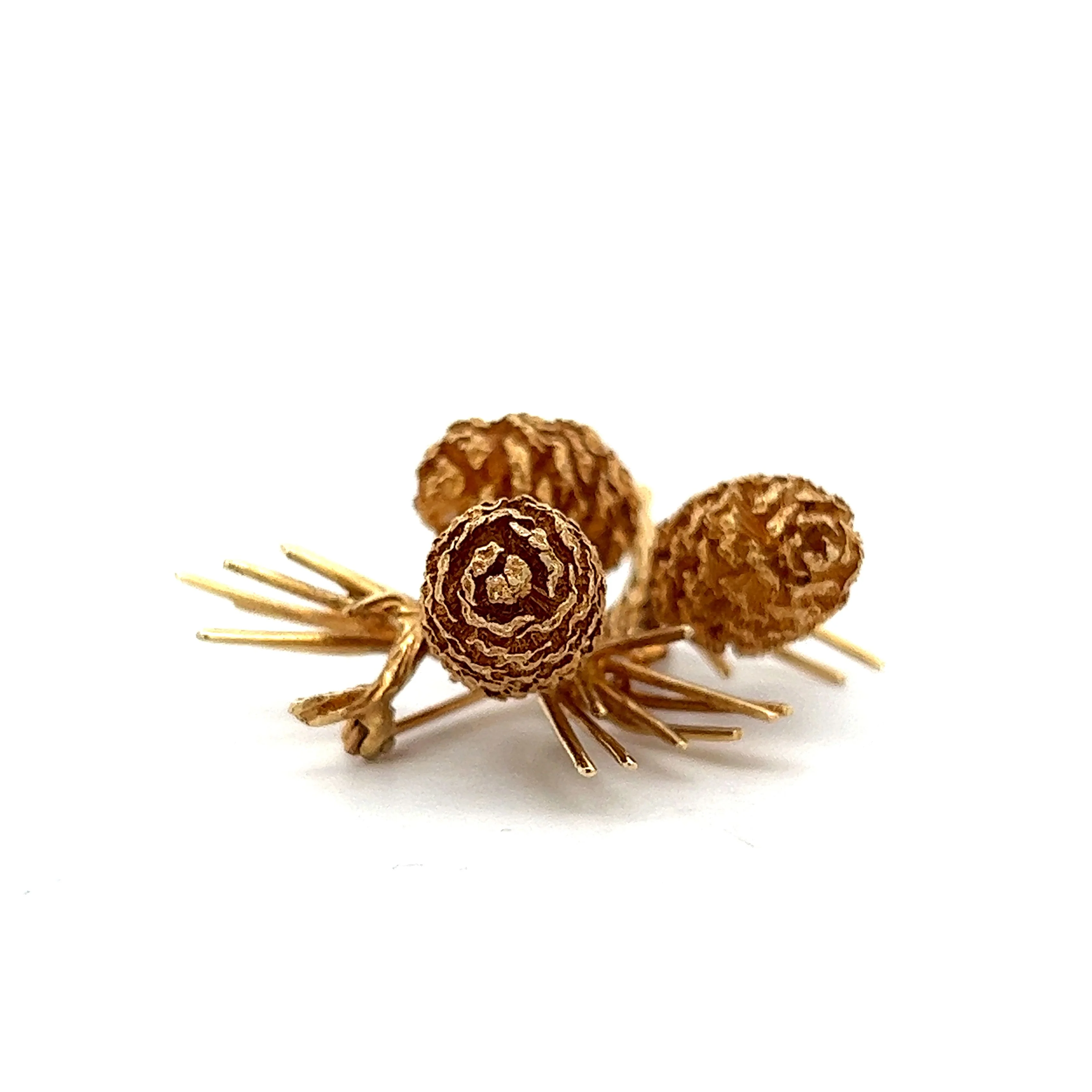 Pinecone Brooch in 14k Yellow Gold - Image 3