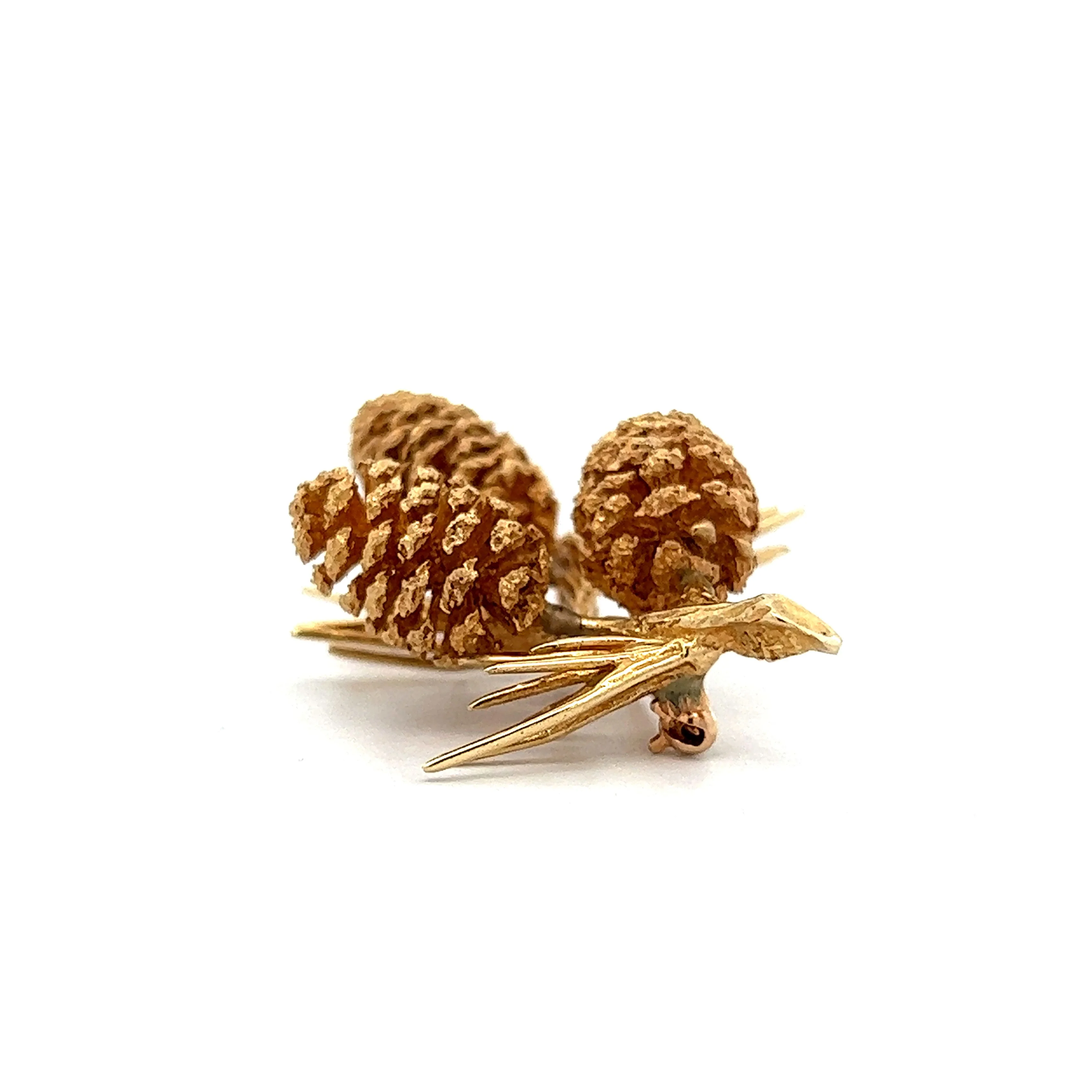 Pinecone Brooch in 14k Yellow Gold - Image 4