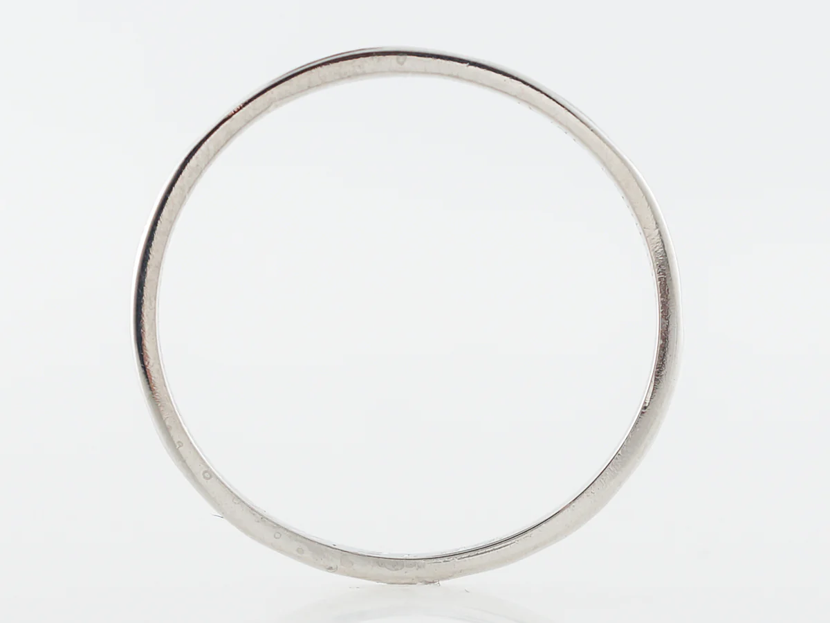 Plain Deco Wedding Band in Platinum w/ Inscription - Image 2