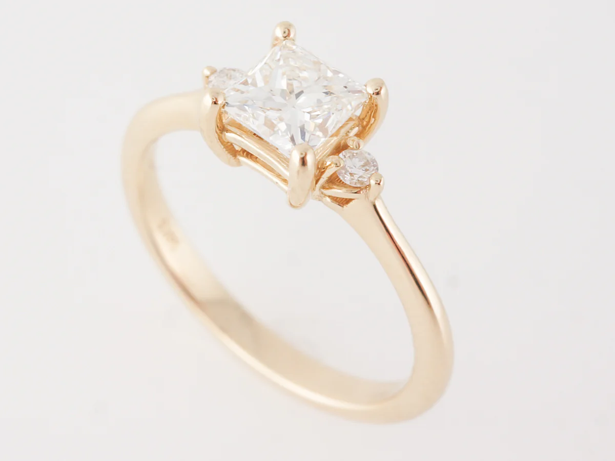 Princess Cut Diamond Solitaire Engagement Ring in 14k - Image 5