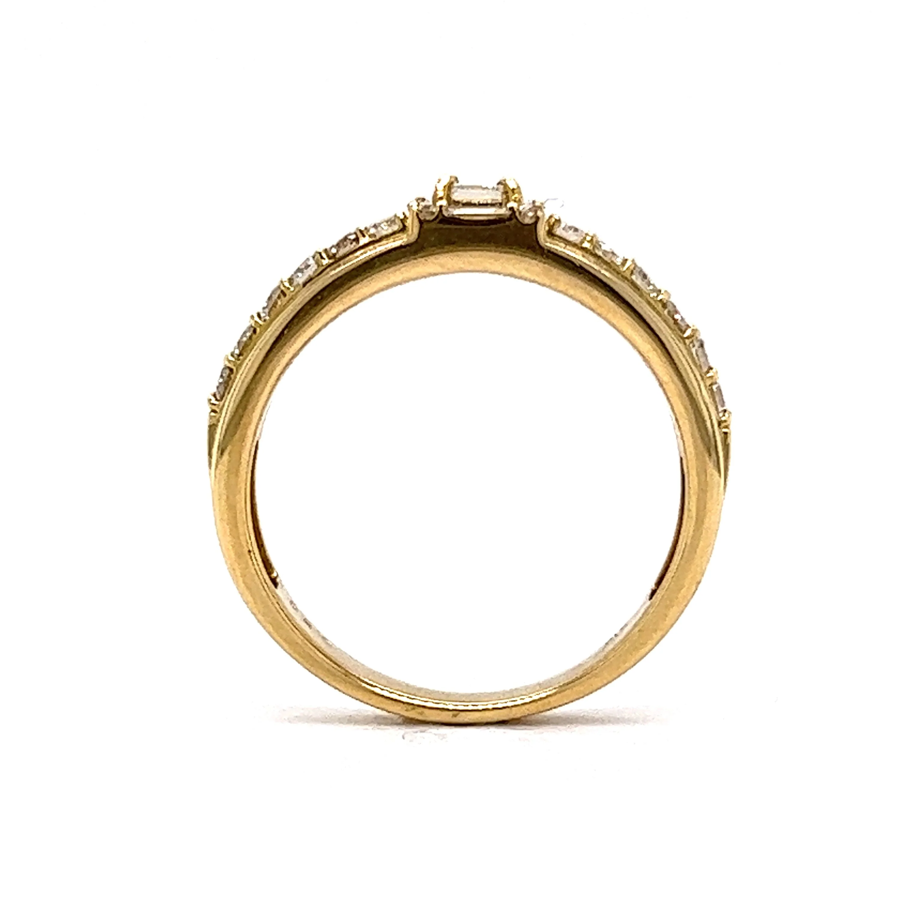Princess Cut Diamond Stacking Ring in 18k Yellow Gold - Image 4