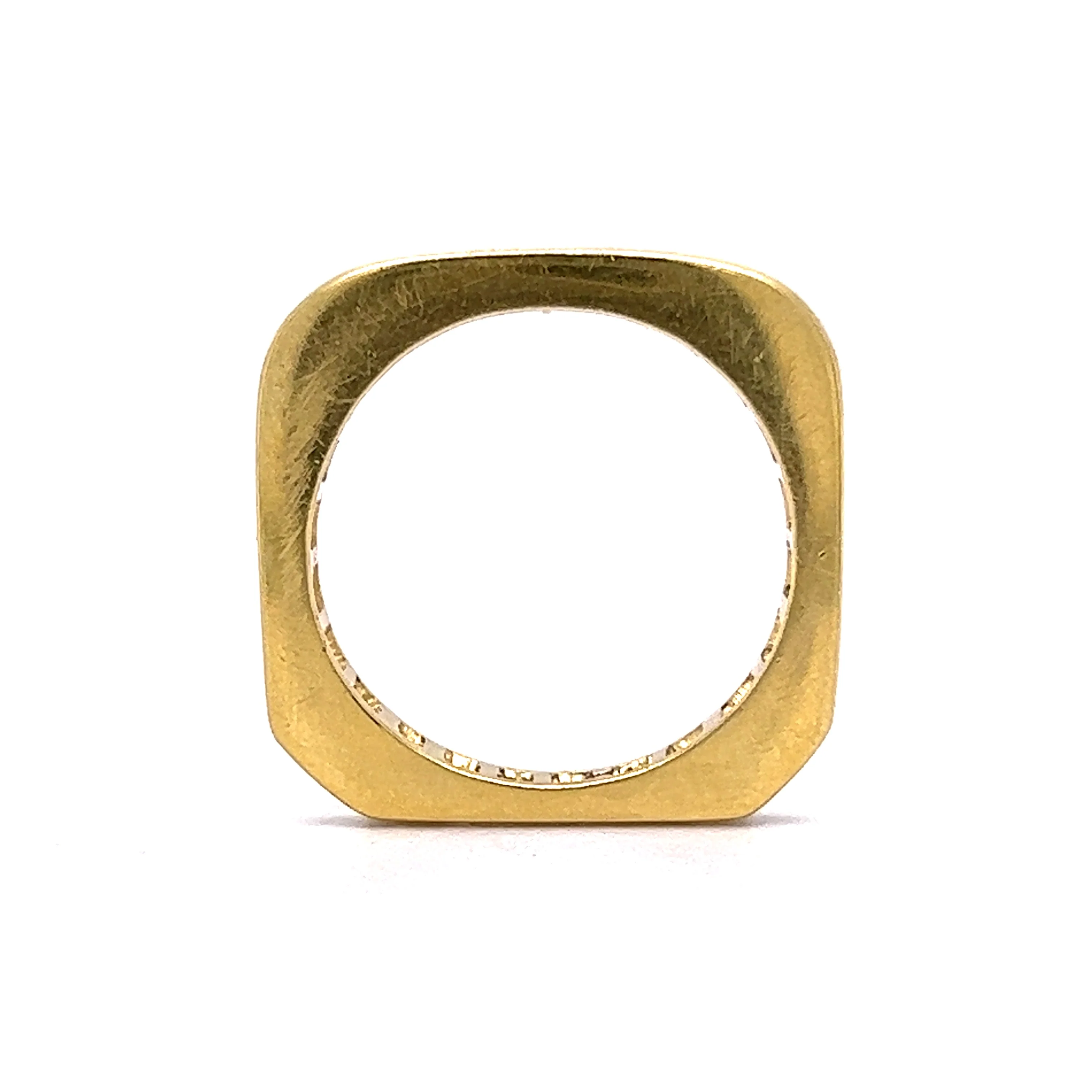 Princess Cut Square Eternity Stacking Ring in 18k Yellow Gold - Image 5