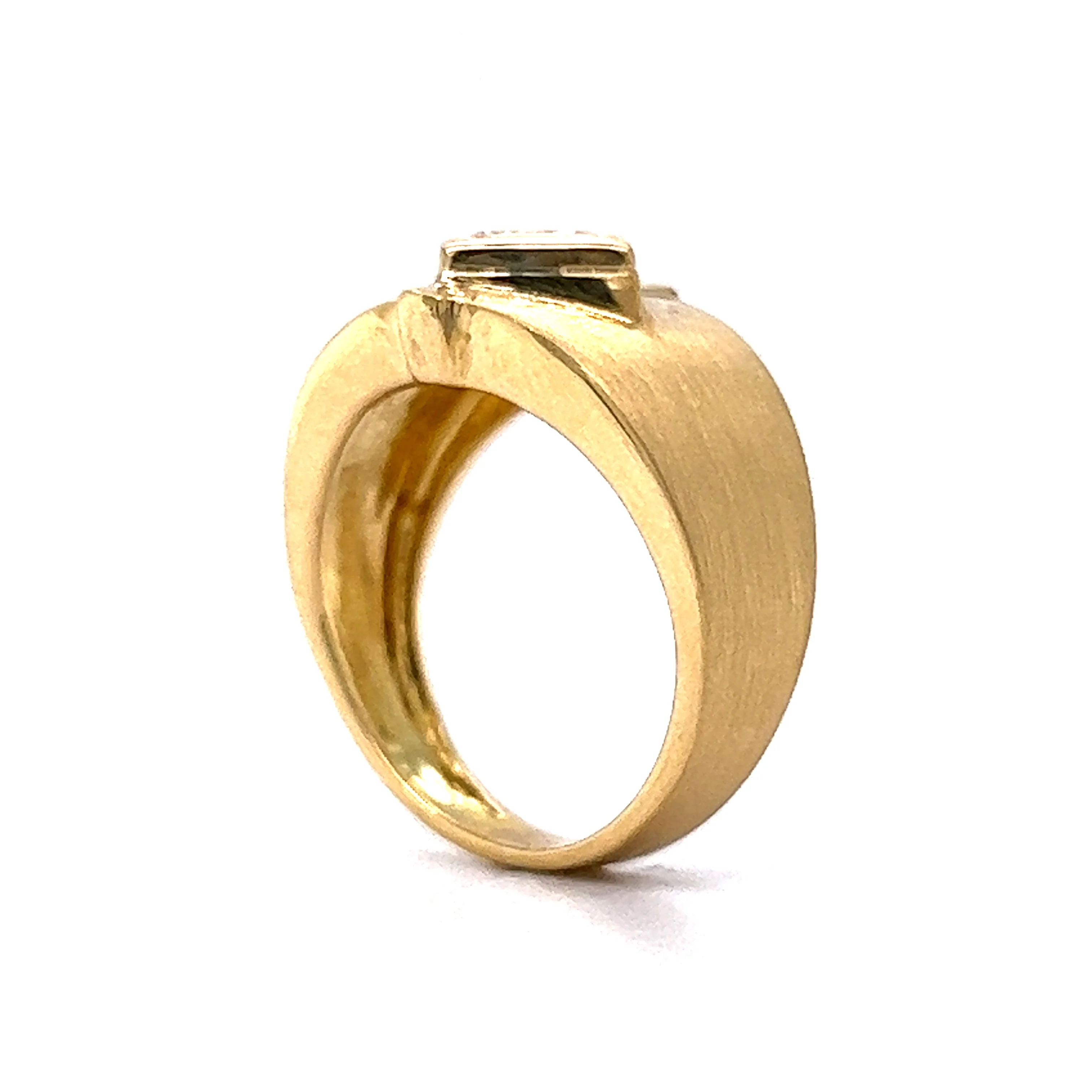 1.05 Diamond Bezel Right Hand Ring in 14k Yellow Gold - Image 5