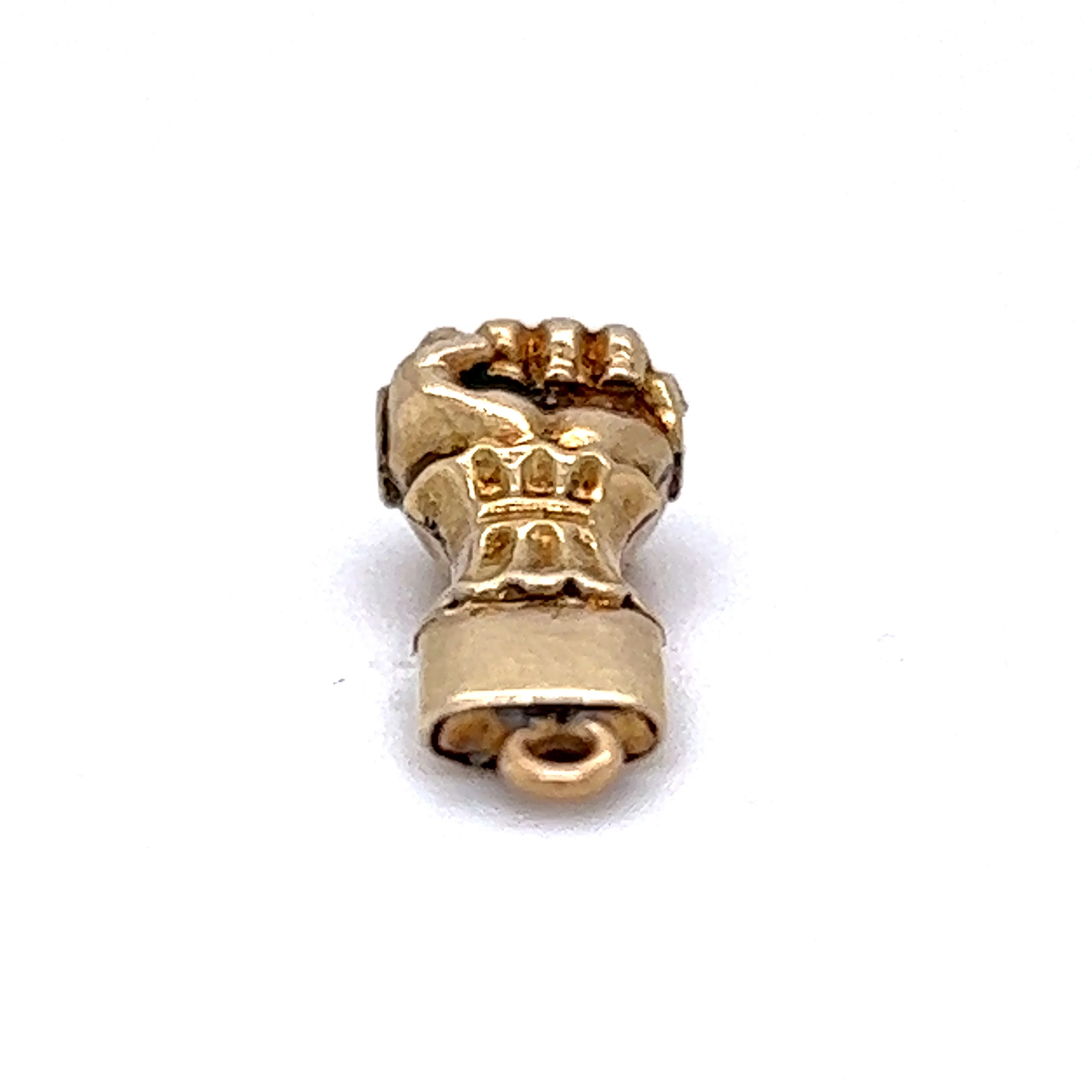 Vintage Mid-Century Figa Pendant Charm in 14k Yellow Gold - Image 4