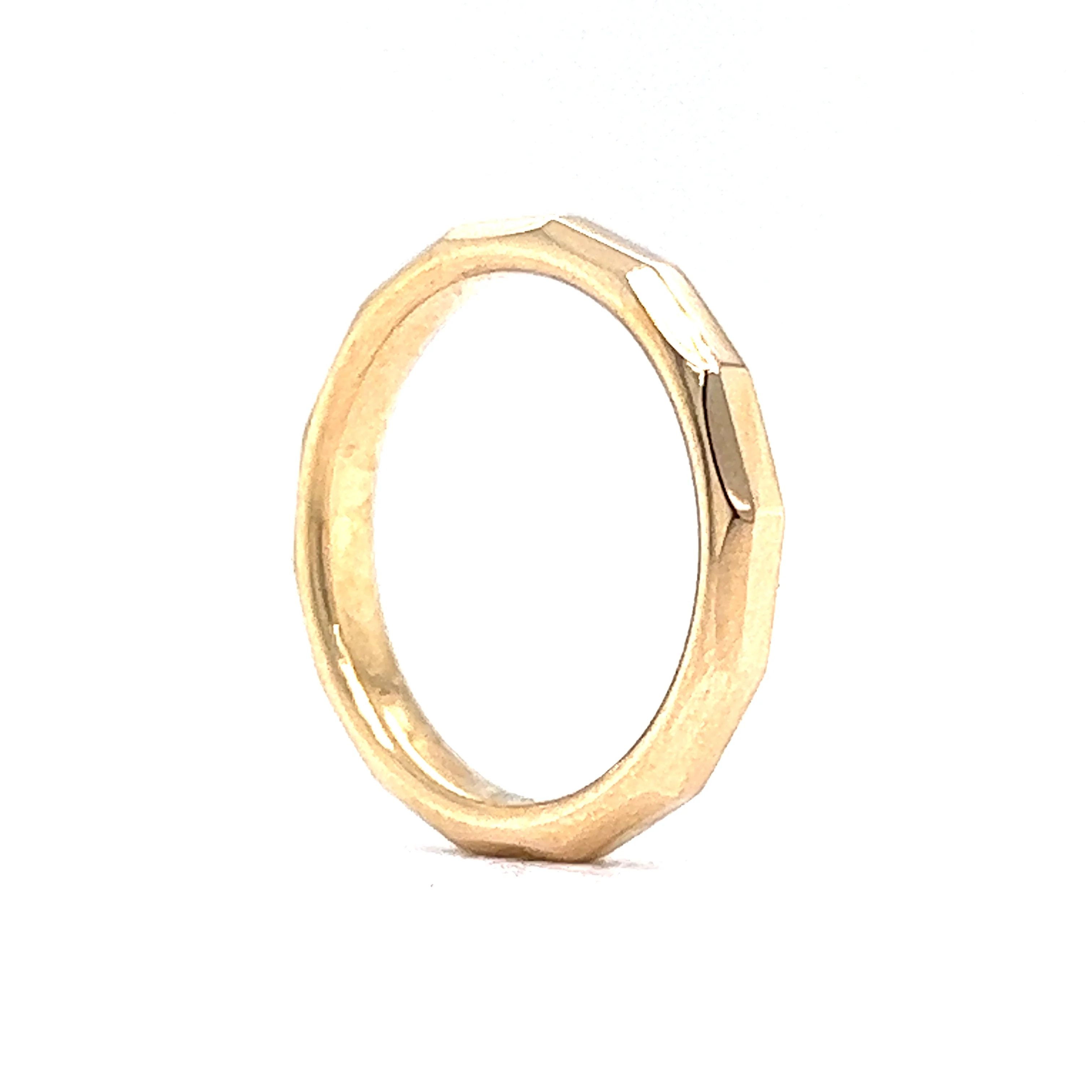 Classic Geometric Wedding Band in 14k Yellow Gold - Image 5