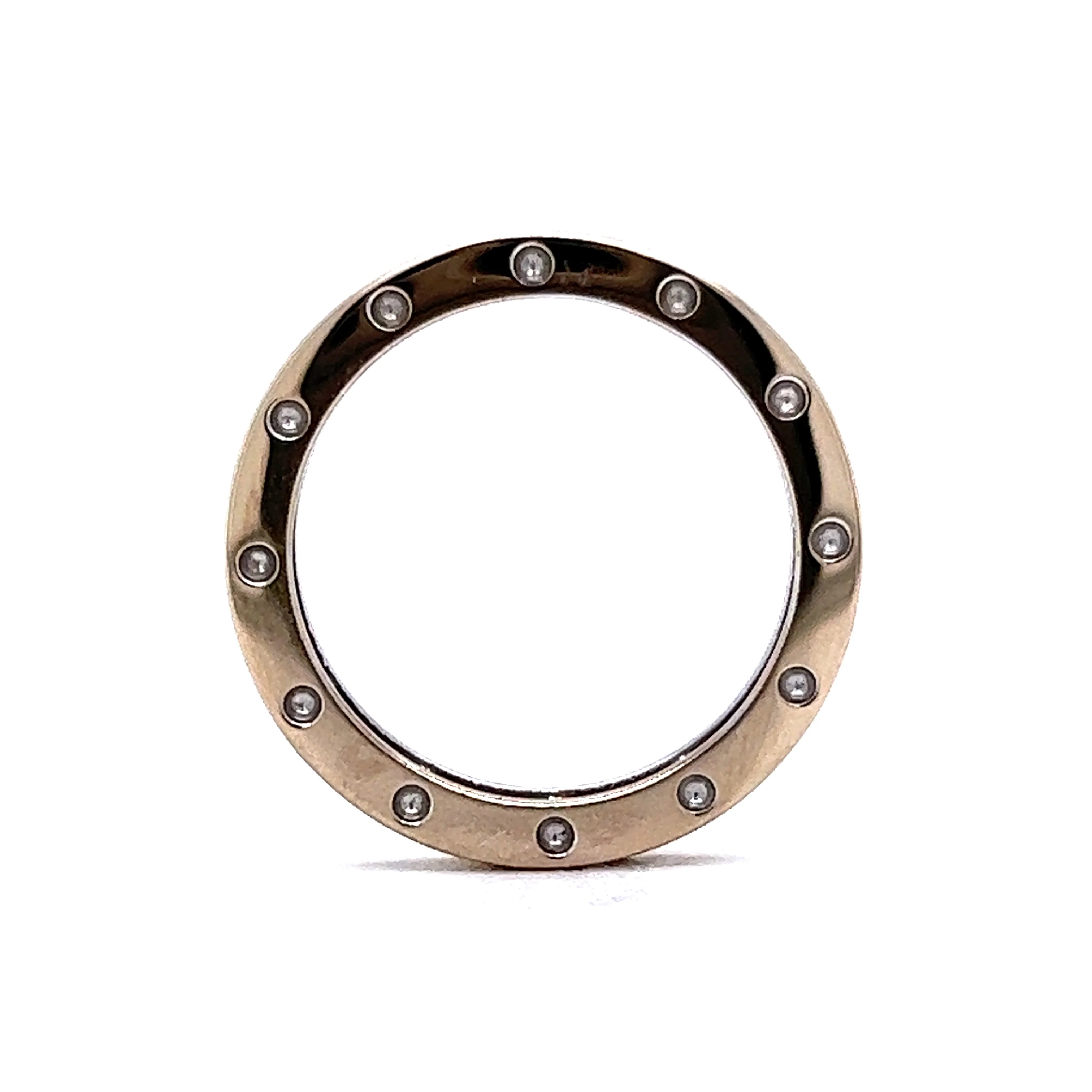 Modern Eternity Wedding Band in 18k White Gold - Image 4