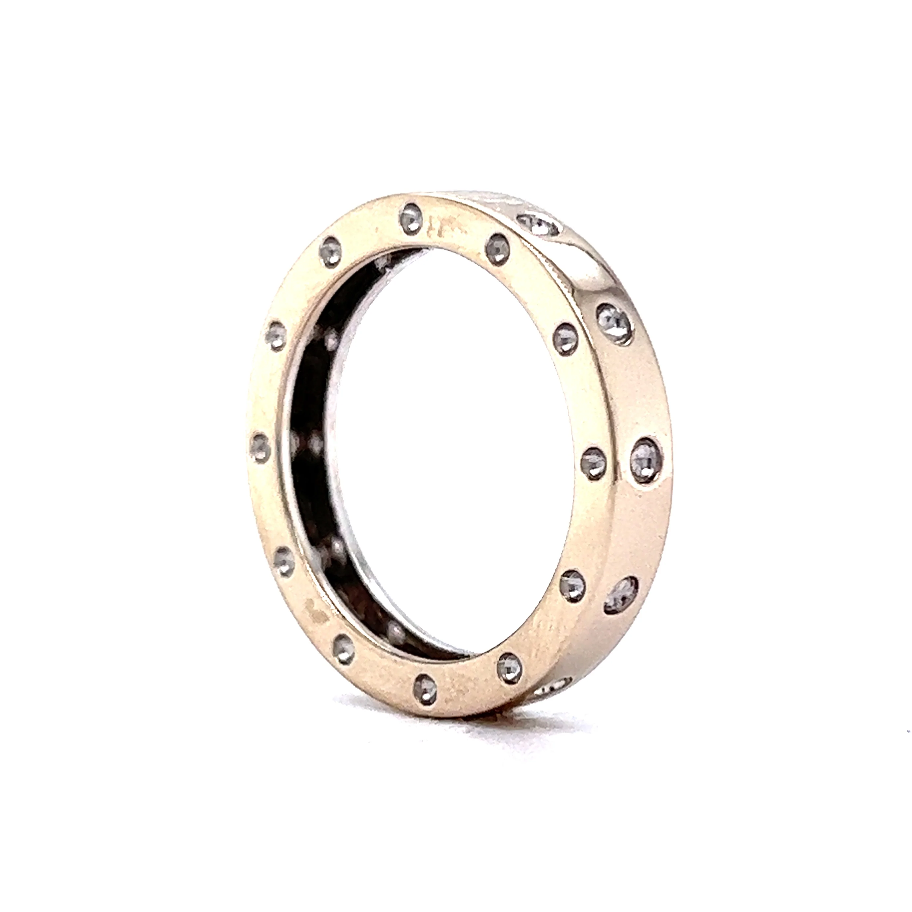 Modern Eternity Wedding Band in 18k White Gold - Image 5