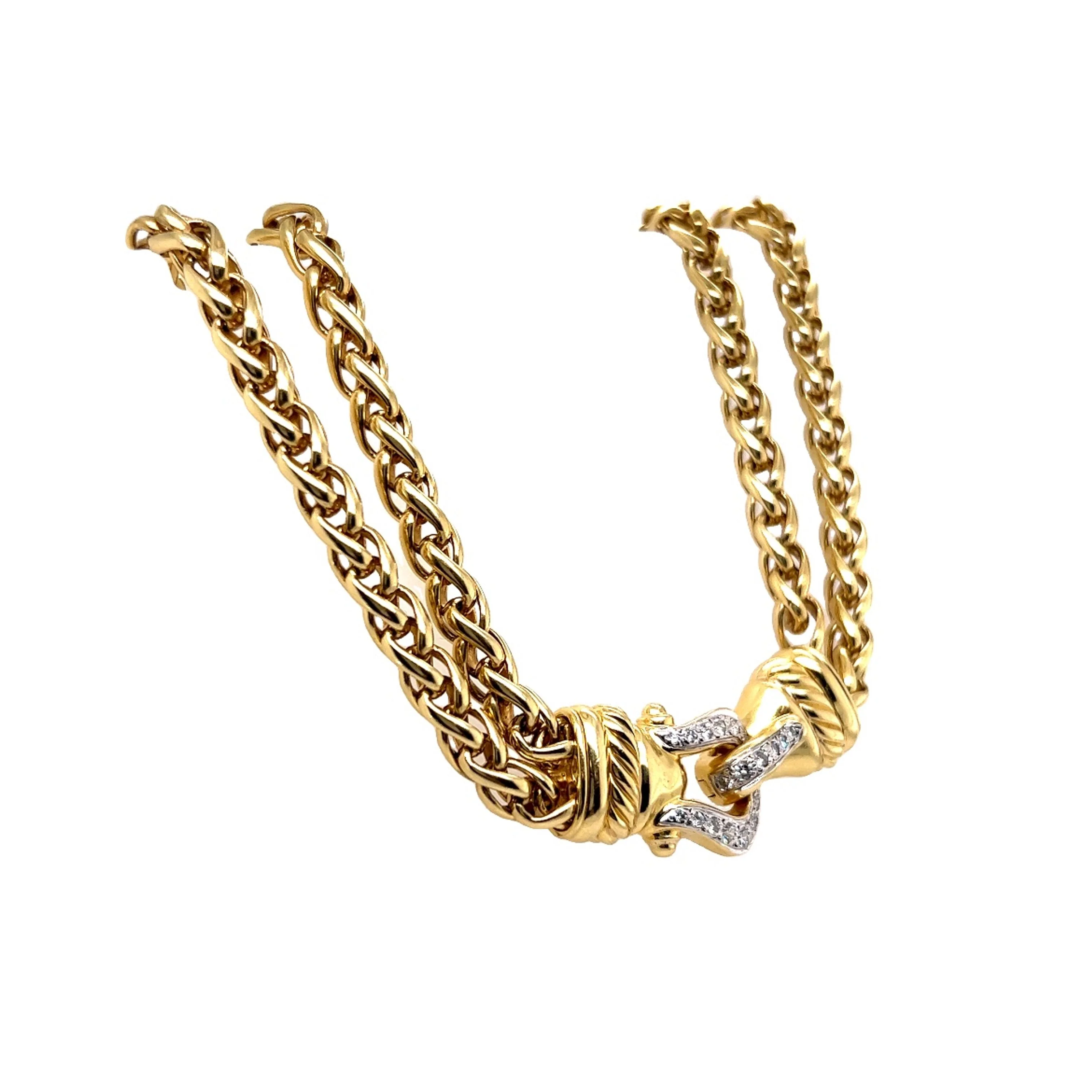 Yurman Diamond Necklace in 18k Yellow Gold - Image 3
