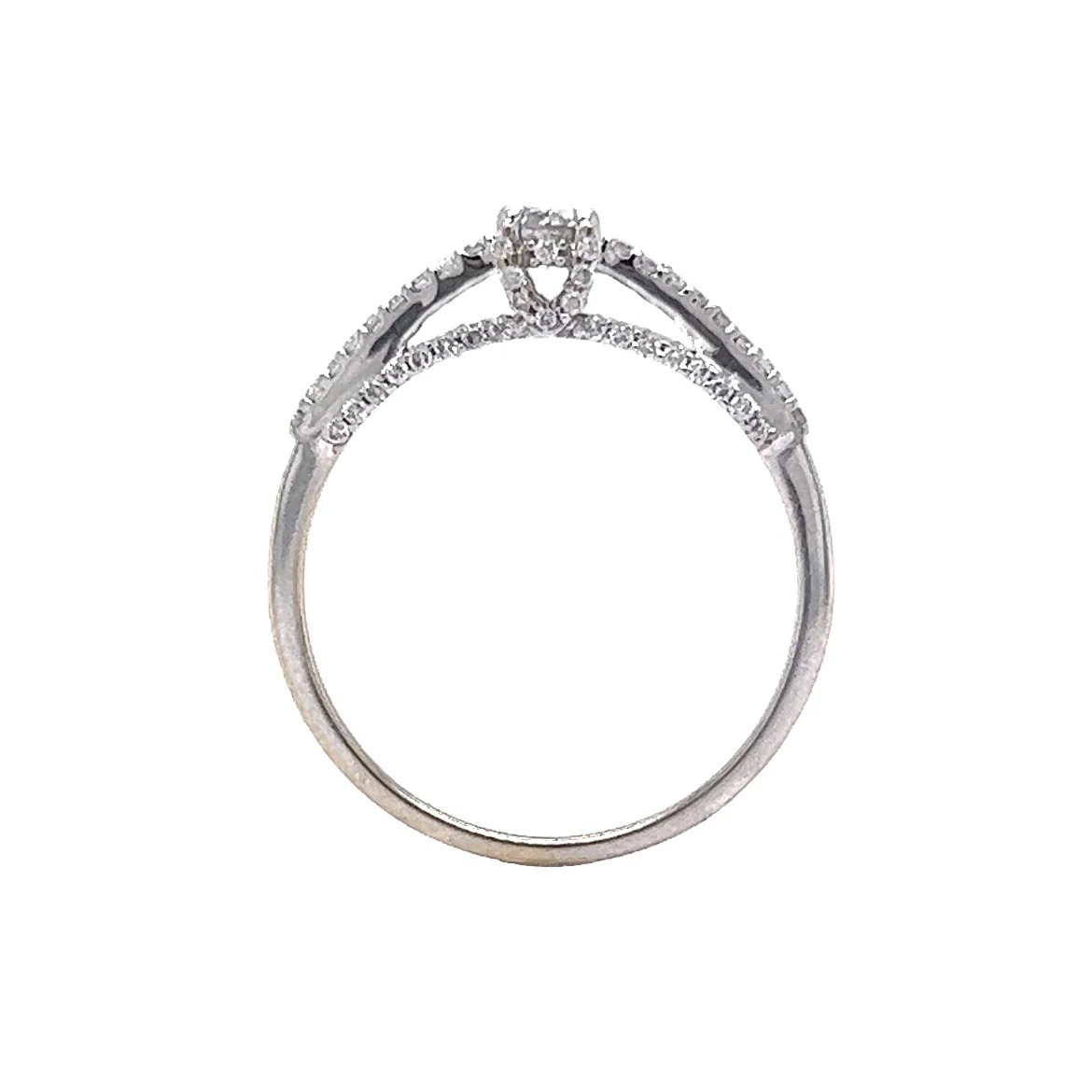 .16 Round Brilliant Diamond Engagement Ring in 14k White Gold - Image 4