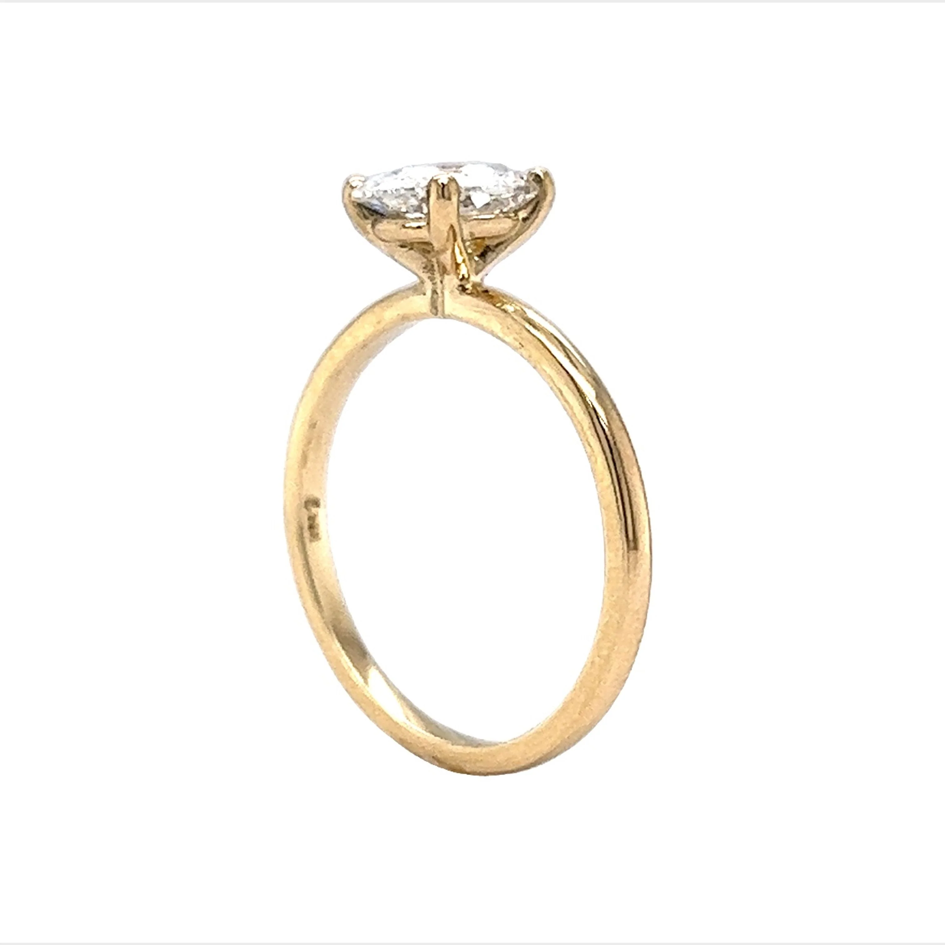 1.05 Cushion Cut Diamond Engagement Ring in 14k Yellow Gold - Image 5