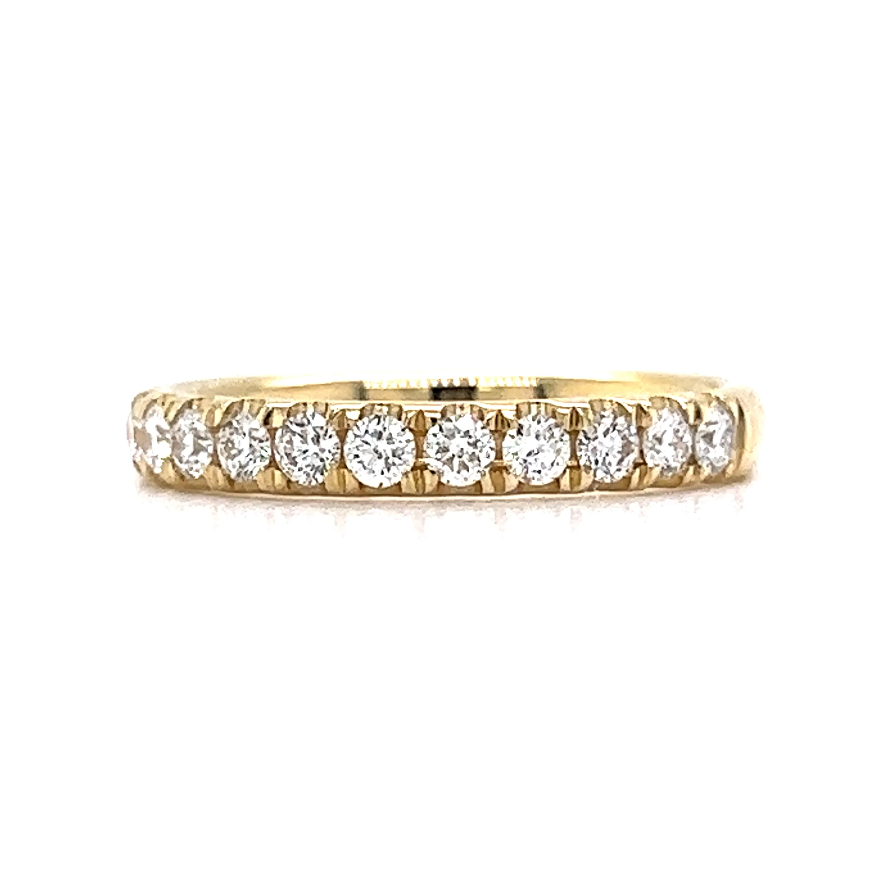.53 Round Brilliant Diamond Wedding Band in Yellow Gold - Image 2