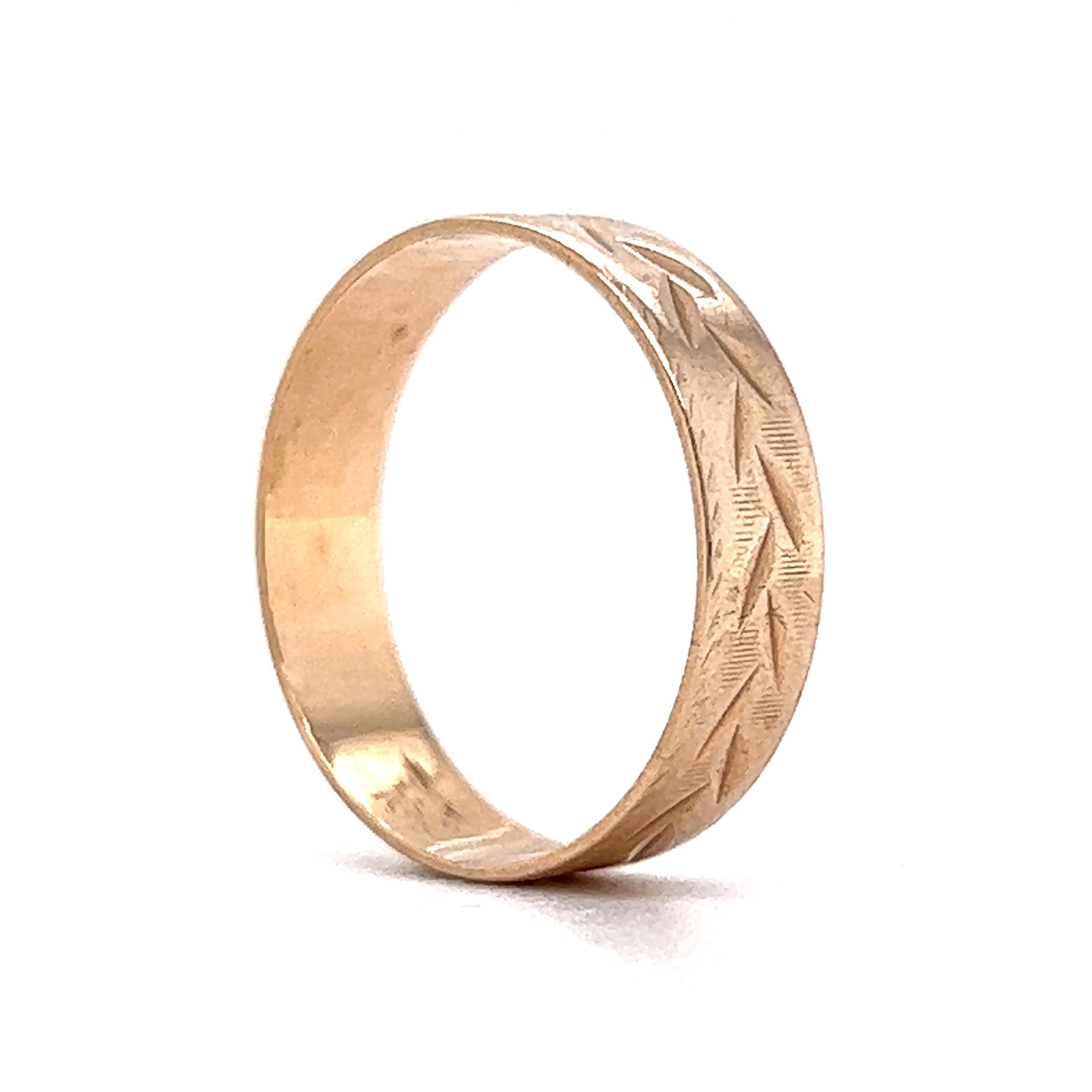 Vintage Mid-Century Chevron Men's Wedding Band - Image 5