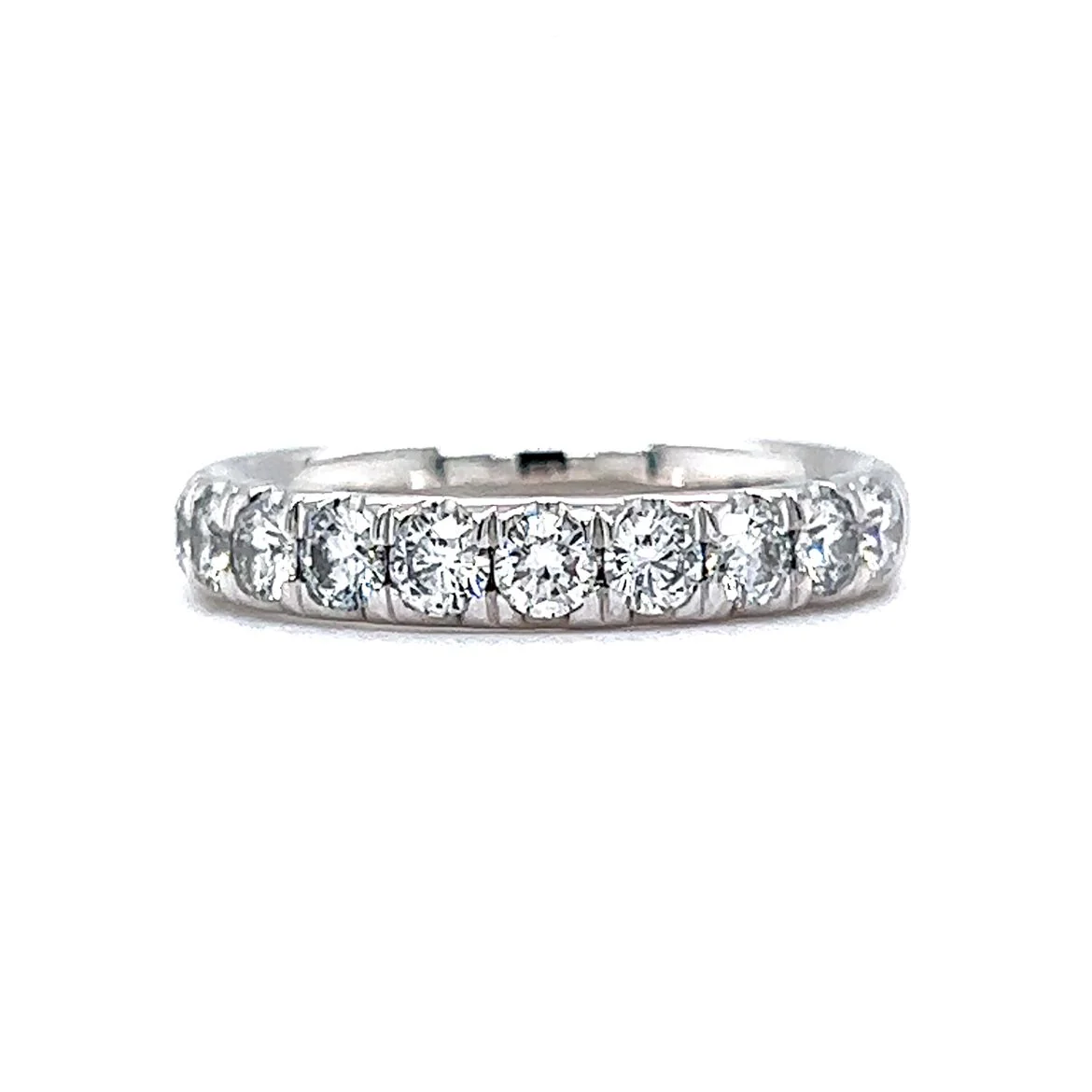 .95 Round Brilliant Diamond Wedding Band in Platinum - Image 2