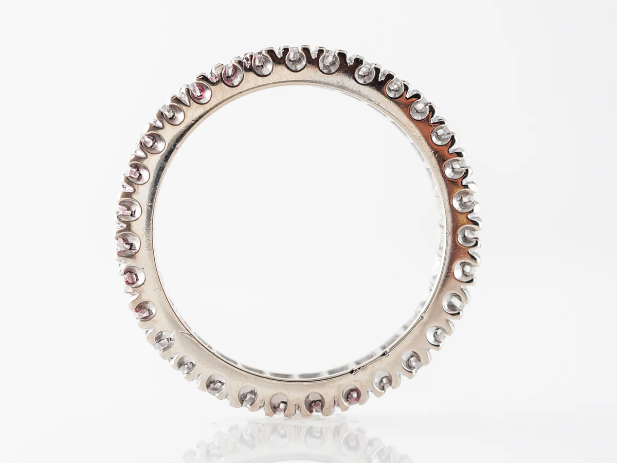 Prong Set Diamond Eternity Wedding Band in White Gold - Image 2
