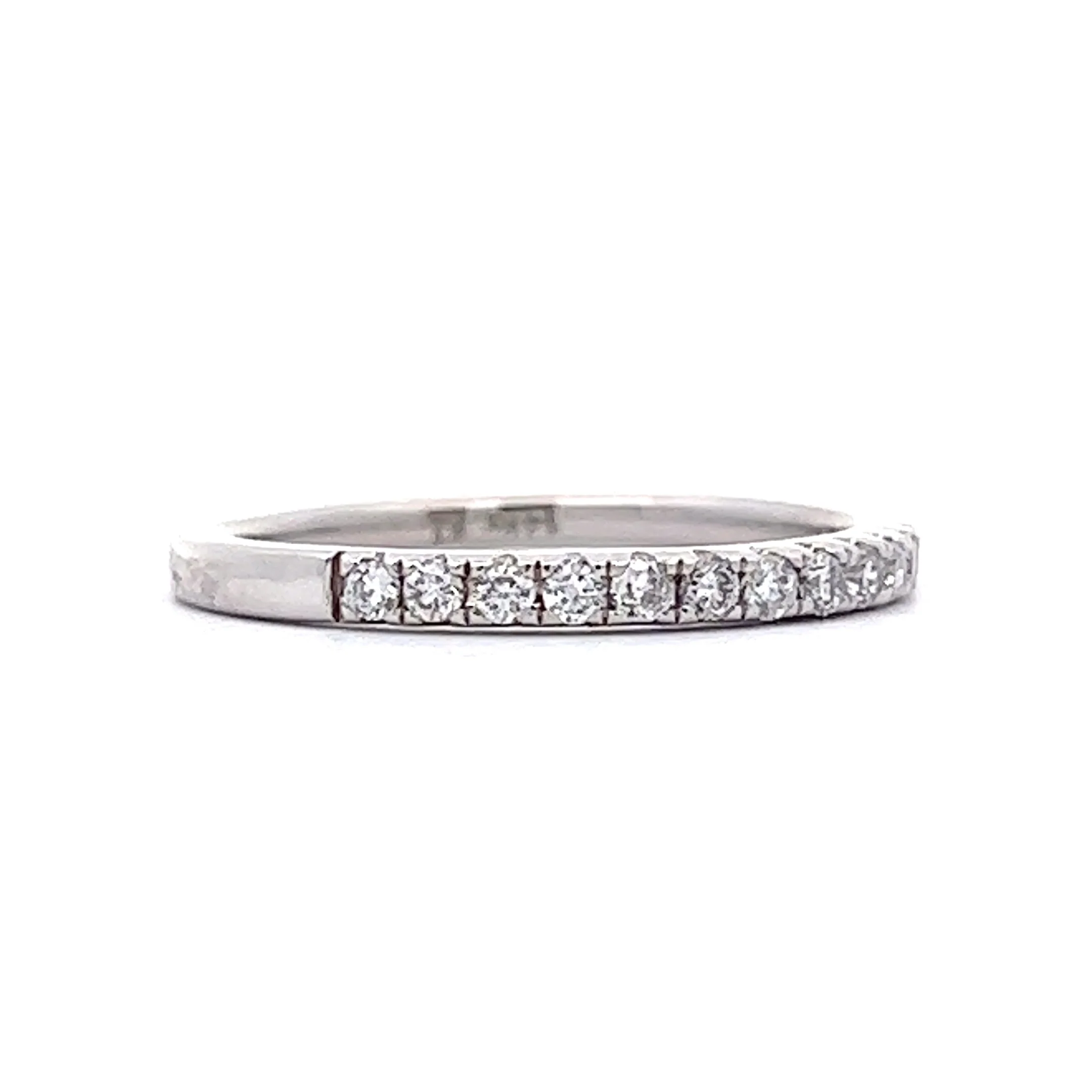 Prong Set Diamond Wedding Band in 14k White Gold - Image 3