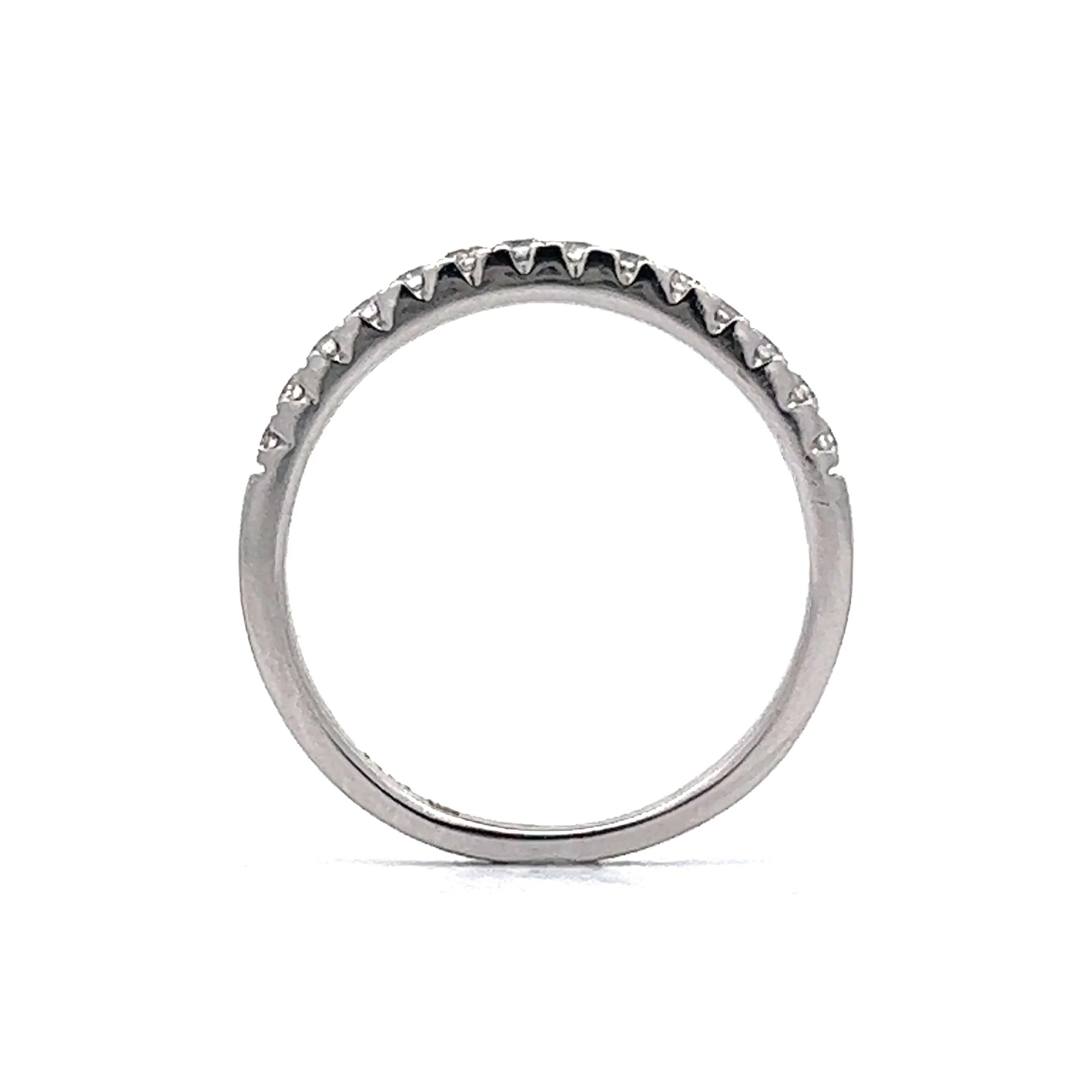 Prong Set Diamond Wedding Band in 14k White Gold - Image 4