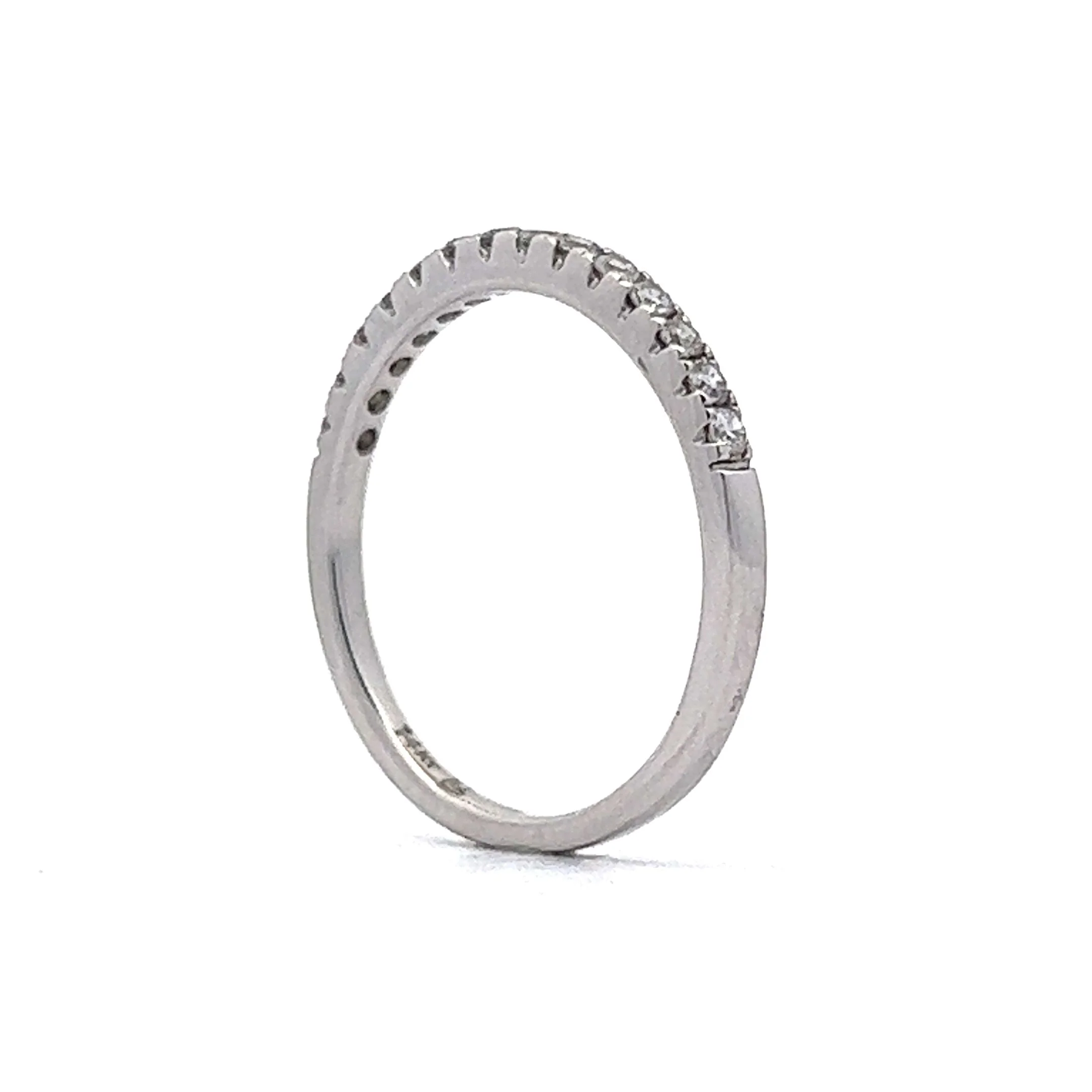 Prong Set Diamond Wedding Band in 14k White Gold - Image 5