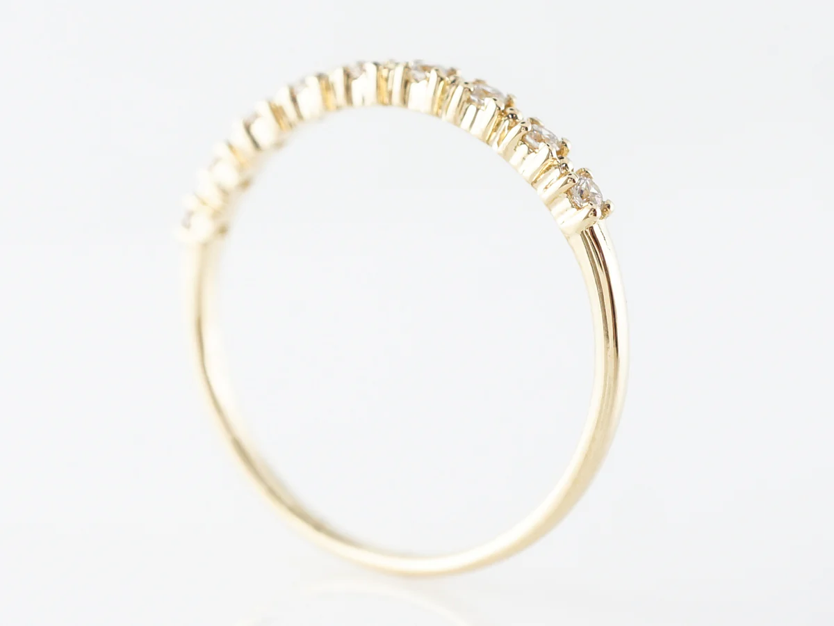 Prong Set Diamond Wedding Band in 18k Yellow Gold - Image 5