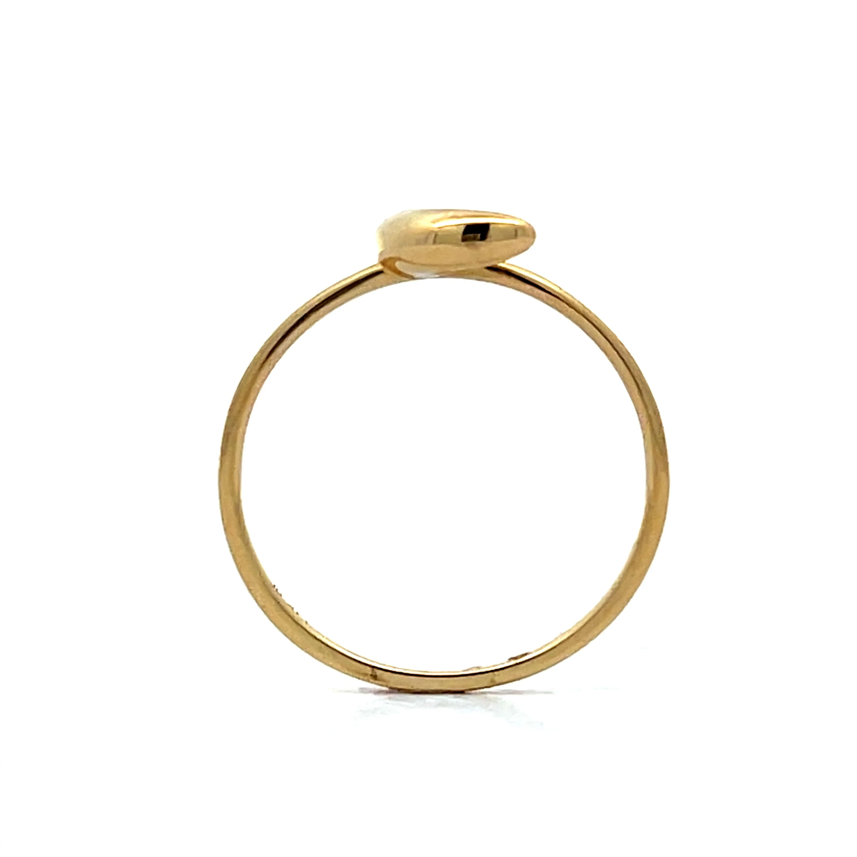 Puffy Moon Stacking Ring in 14k Yellow Gold - Image 4