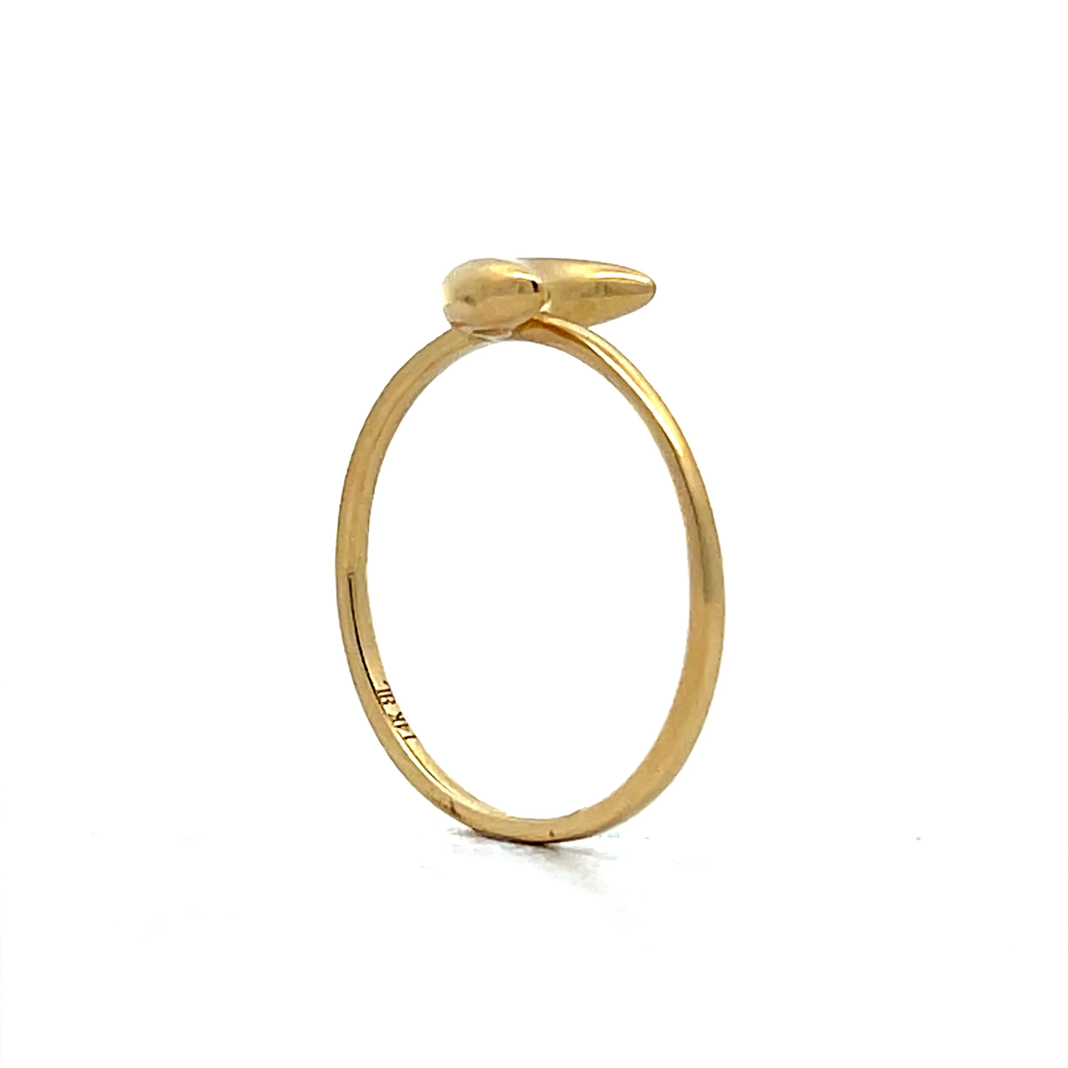 Puffy Moon Stacking Ring in 14k Yellow Gold - Image 5