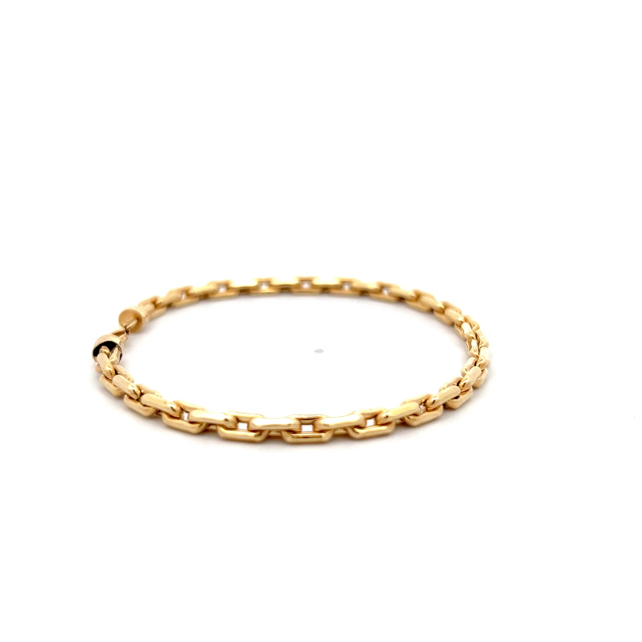 Puffy Oval Cable Link Chain Bracelet in 14k Yellow Gold - Image 3