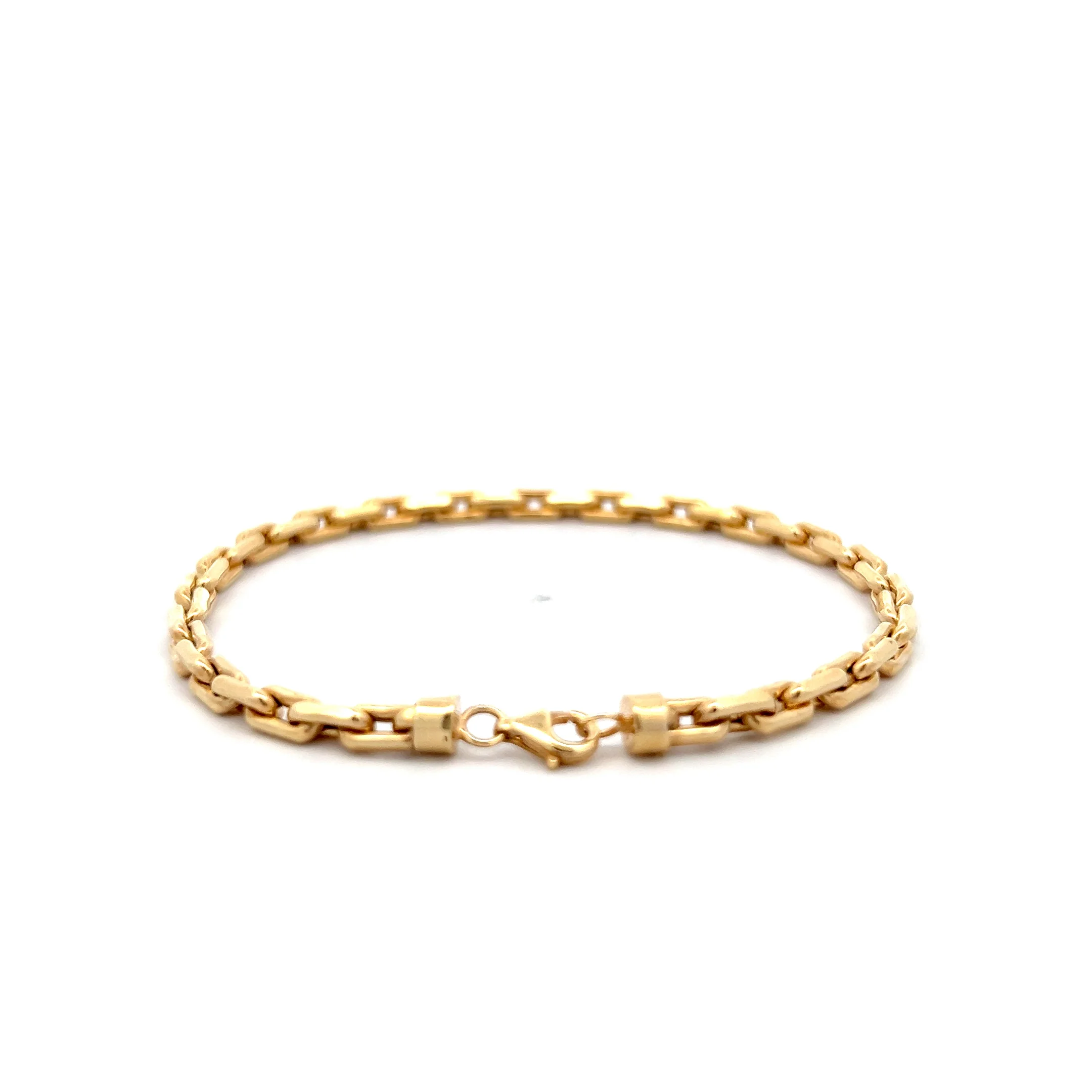 Puffy Oval Cable Link Chain Bracelet in 14k Yellow Gold - Image 4