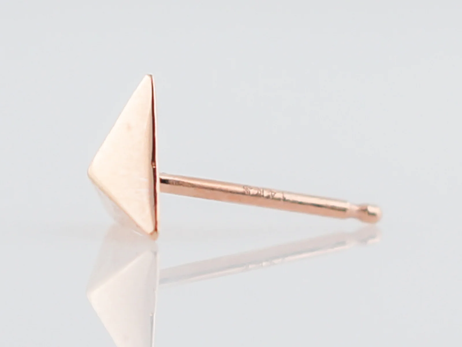 Pyramid Earrings Modern in 14k Rose Gold - Image 6