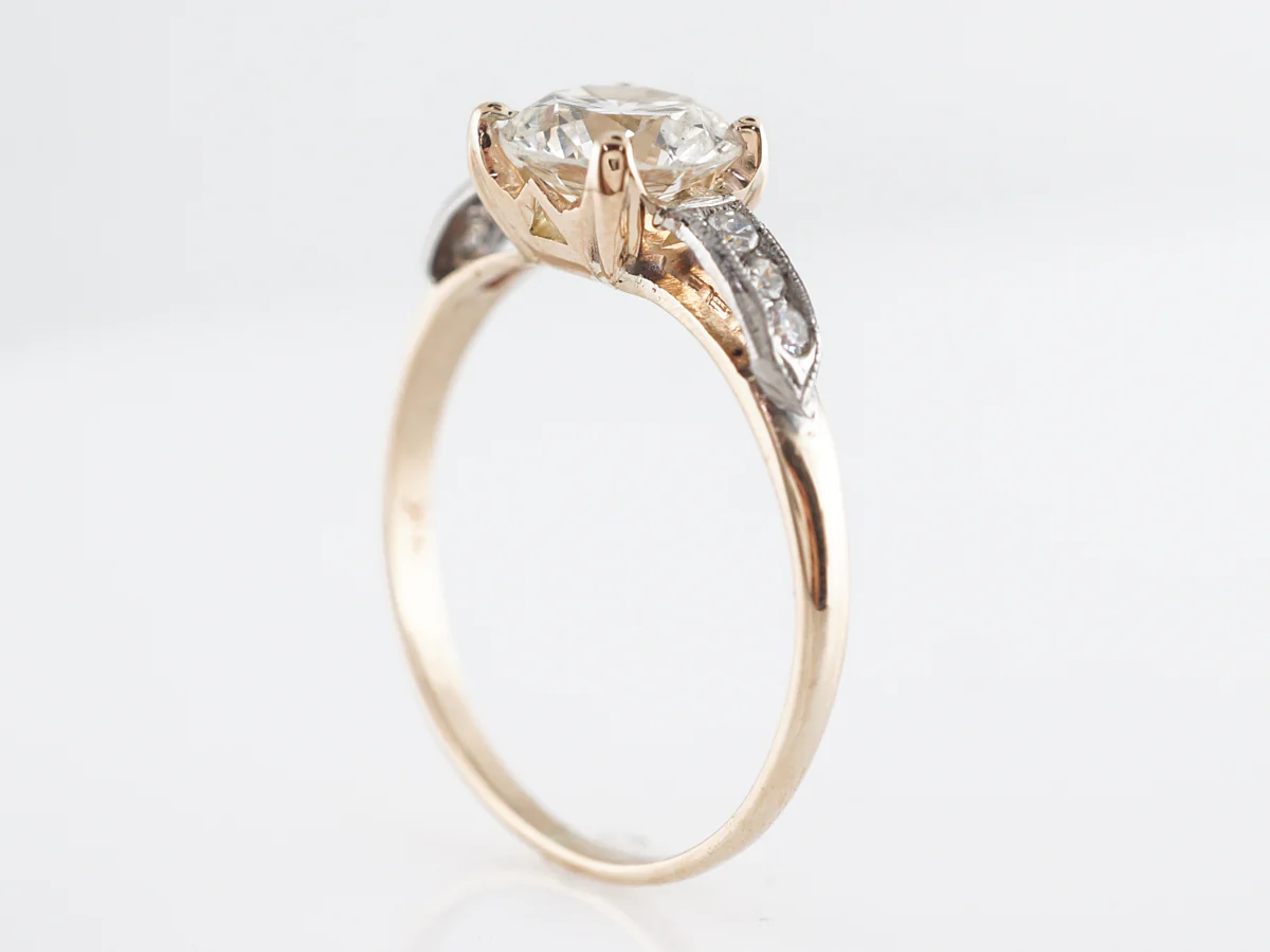 Retro 1940's Diamond Engagement Ring in 14k - Image 4