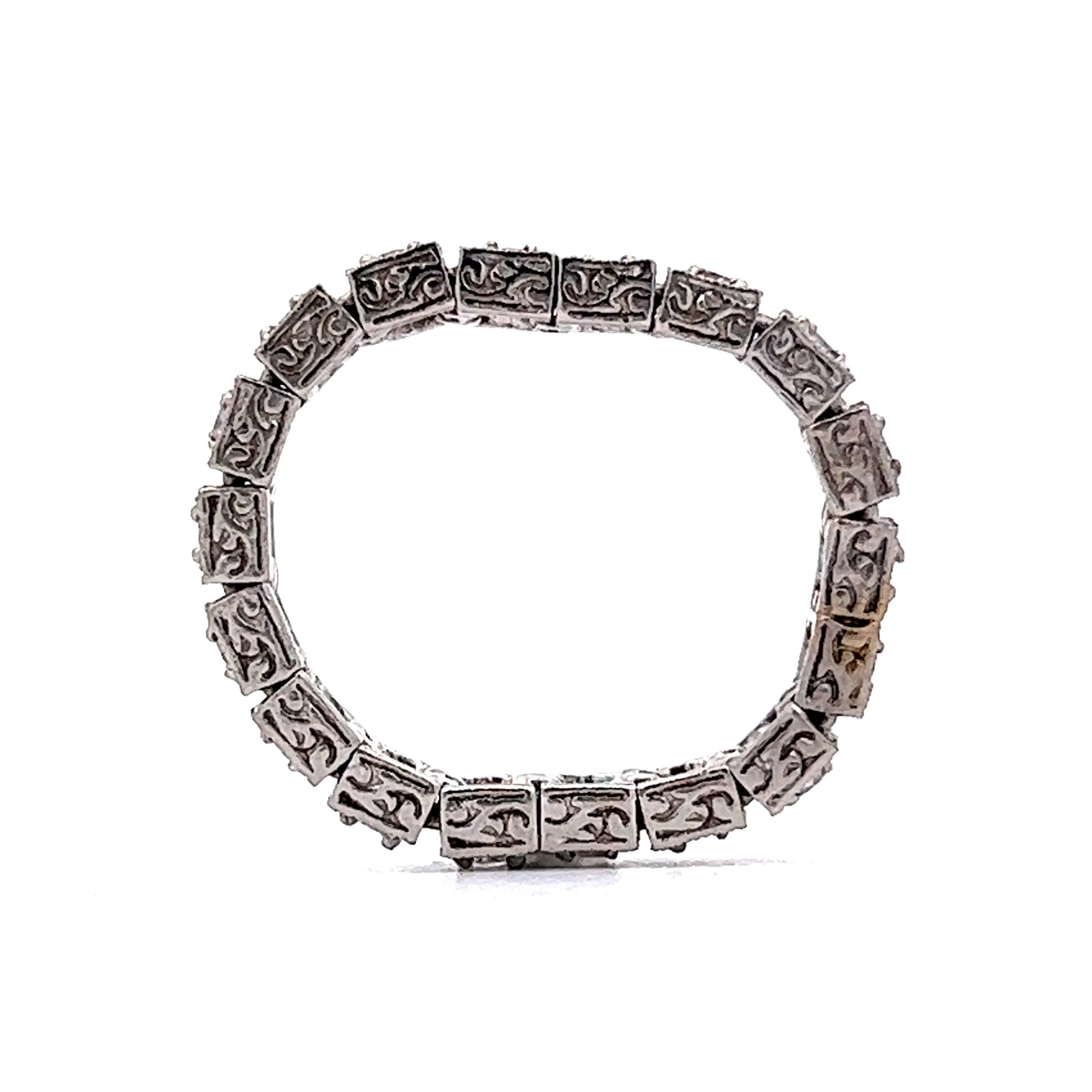 Retro Flexible Diamond Eternity Wedding Band in Platinum - Image 4