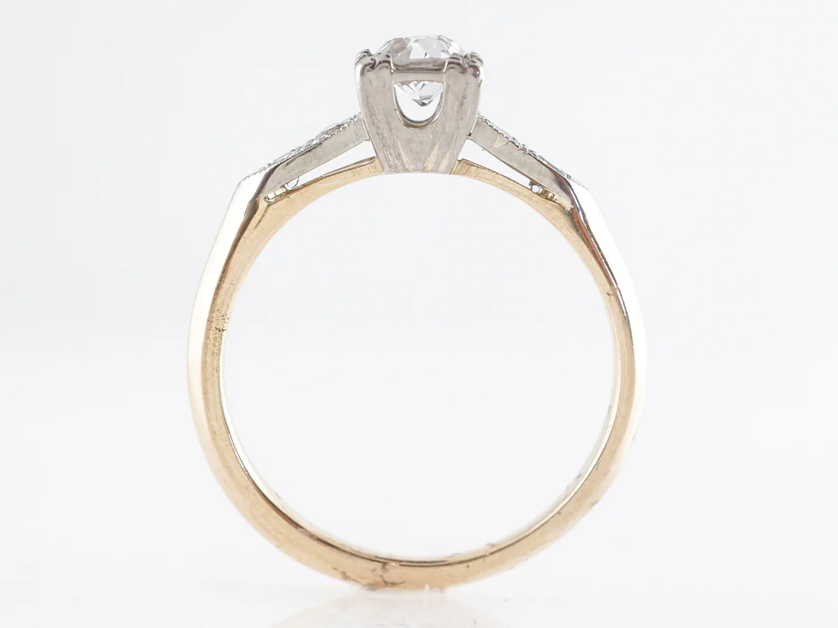 Retro Old European Diamond Engagement Ring in 14k - Image 5