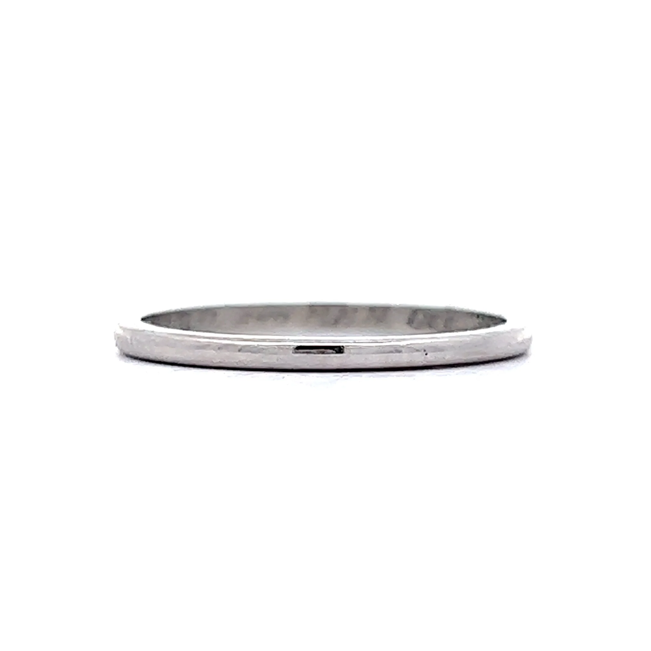 Retro Thin Classic Wedding Band in Platinum - Image 3
