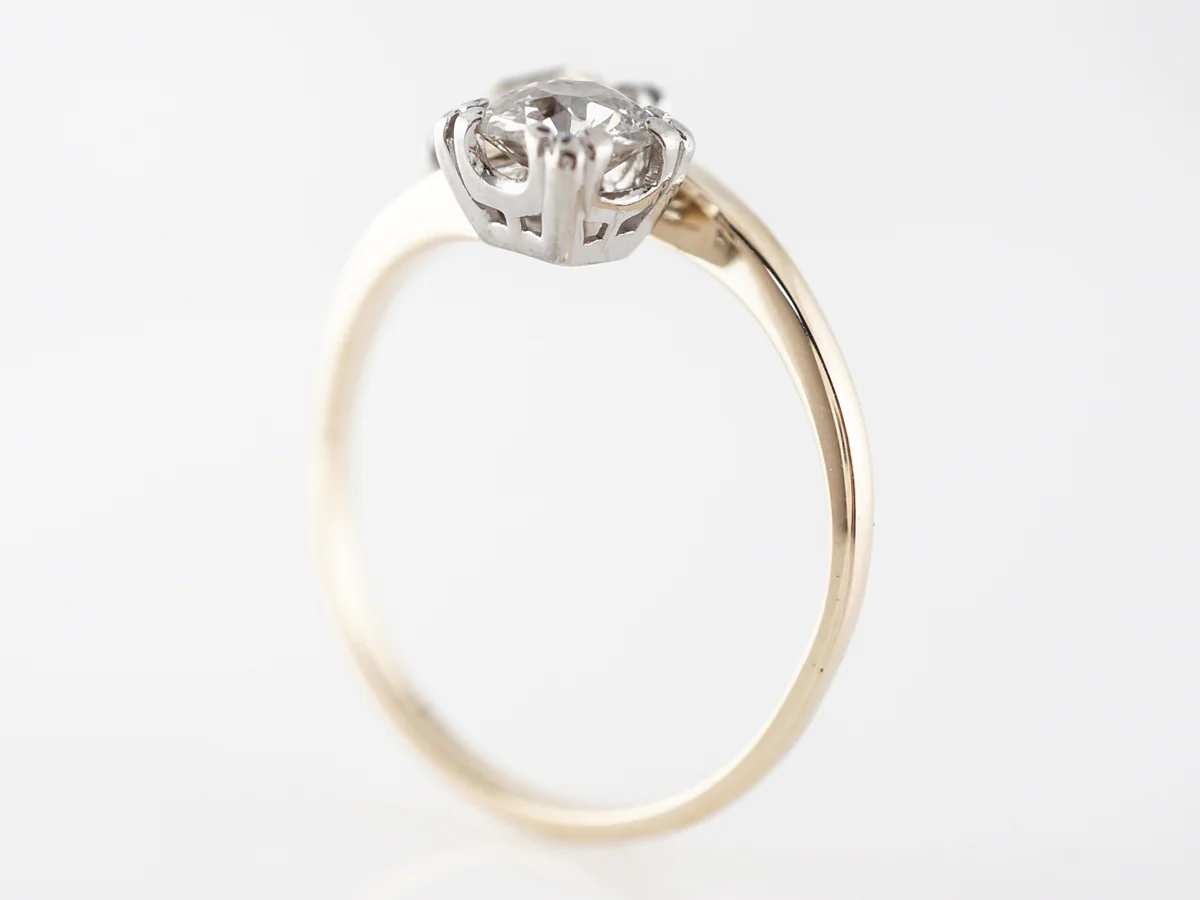 Retro Two Stone Old European & Old Mine Cut Diamond Ring - Image 5