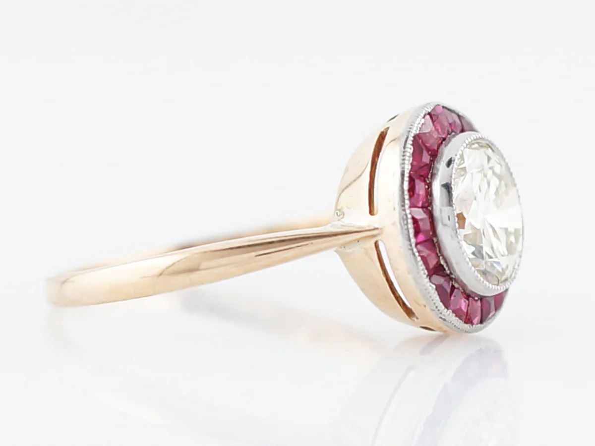 ***RTV***Right Hand Ring Modern 1.06 Round Brilliant Cut Diamond in 18K Yellow Gold - Image 3