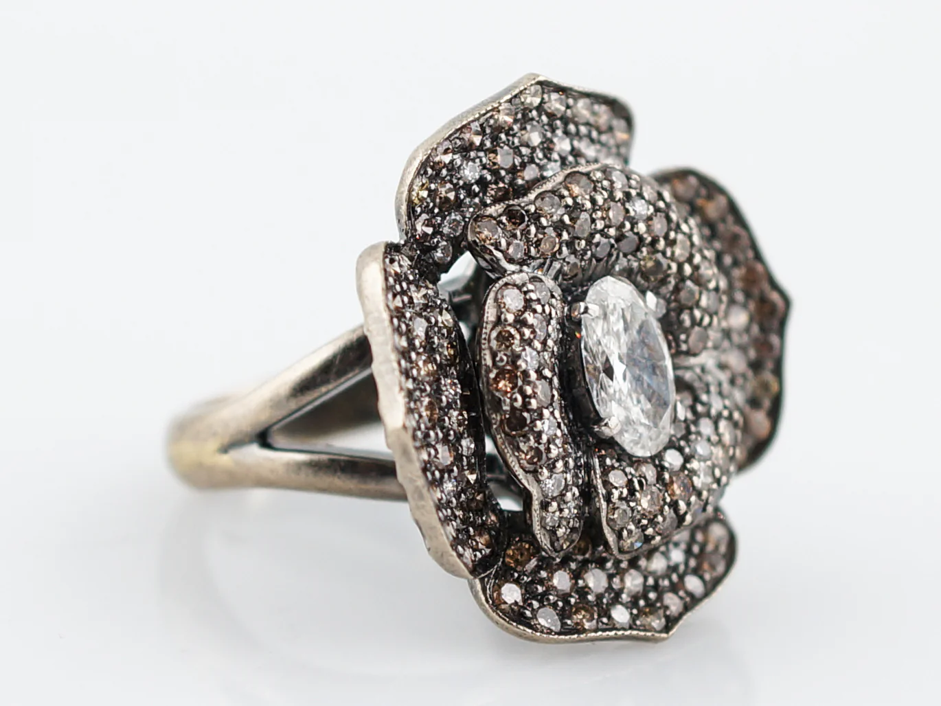 ***RTV***Right Hand Ring Modern 1.07 Oval Cut Diamond in 18K Yellow Gold - Image 3