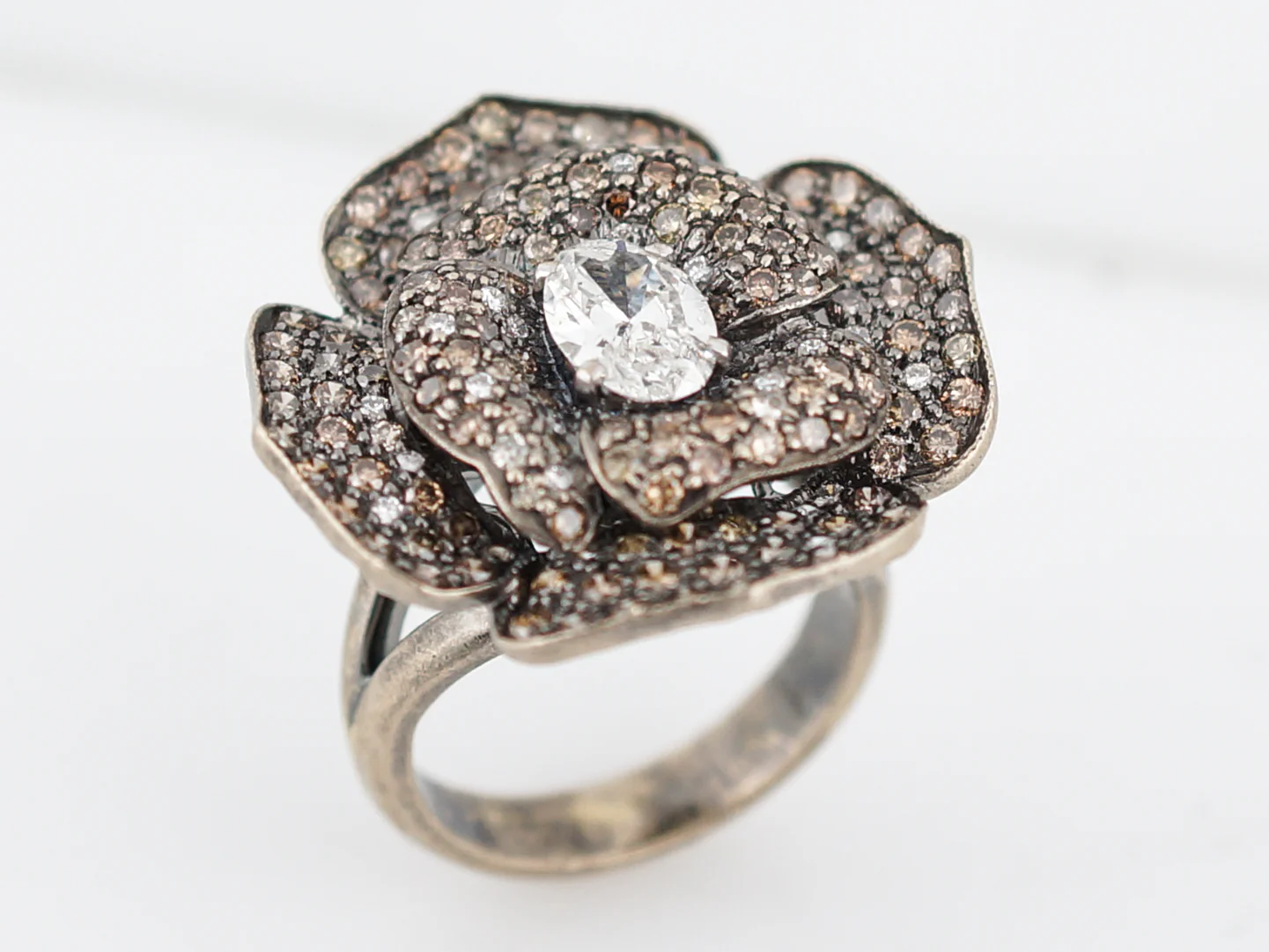 ***RTV***Right Hand Ring Modern 1.07 Oval Cut Diamond in 18K Yellow Gold - Image 4