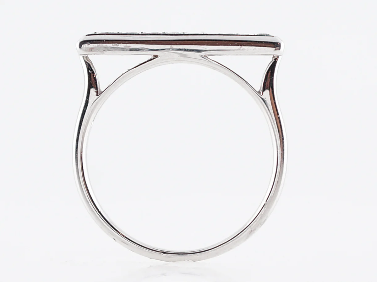 Right Hand Ring Modern .17 Round Brilliant Cut Diamonds in 18k White Gold - Image 4