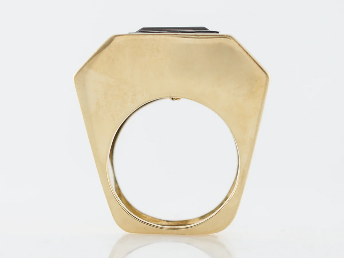 ***RTV11/23***Right Hand Ring Modern 2.08 Emerald Cut Pink Tourmaline in 18k Yellow Gold - Image 4