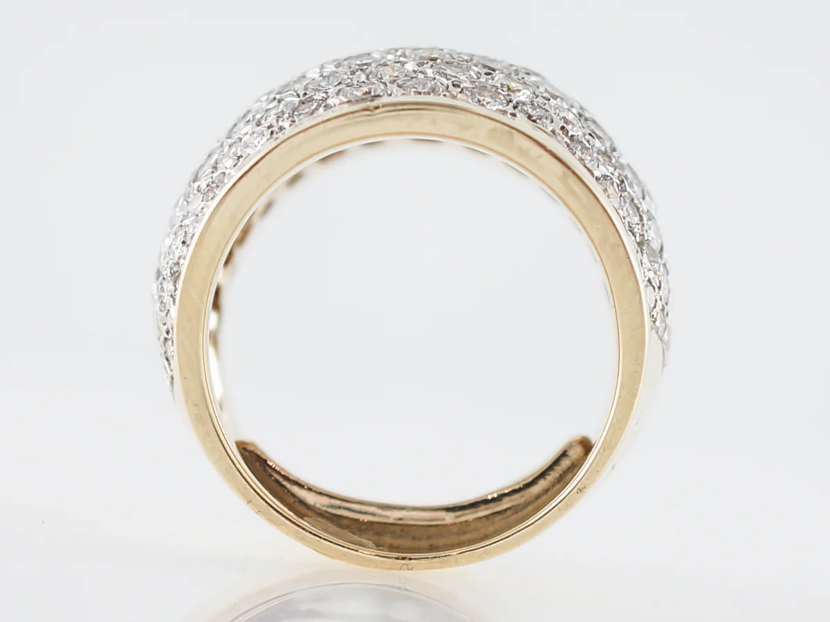 Right Hand Ring Modern 3.24 Round Brilliant Cut Diamond in 14k Yellow Gold - Image 5