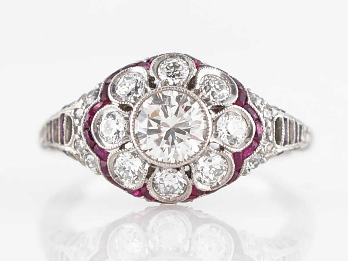 **RTV 1/9/19**Right Hand Ring Modern .52 Round Brilliant Cut Diamond in Platinum