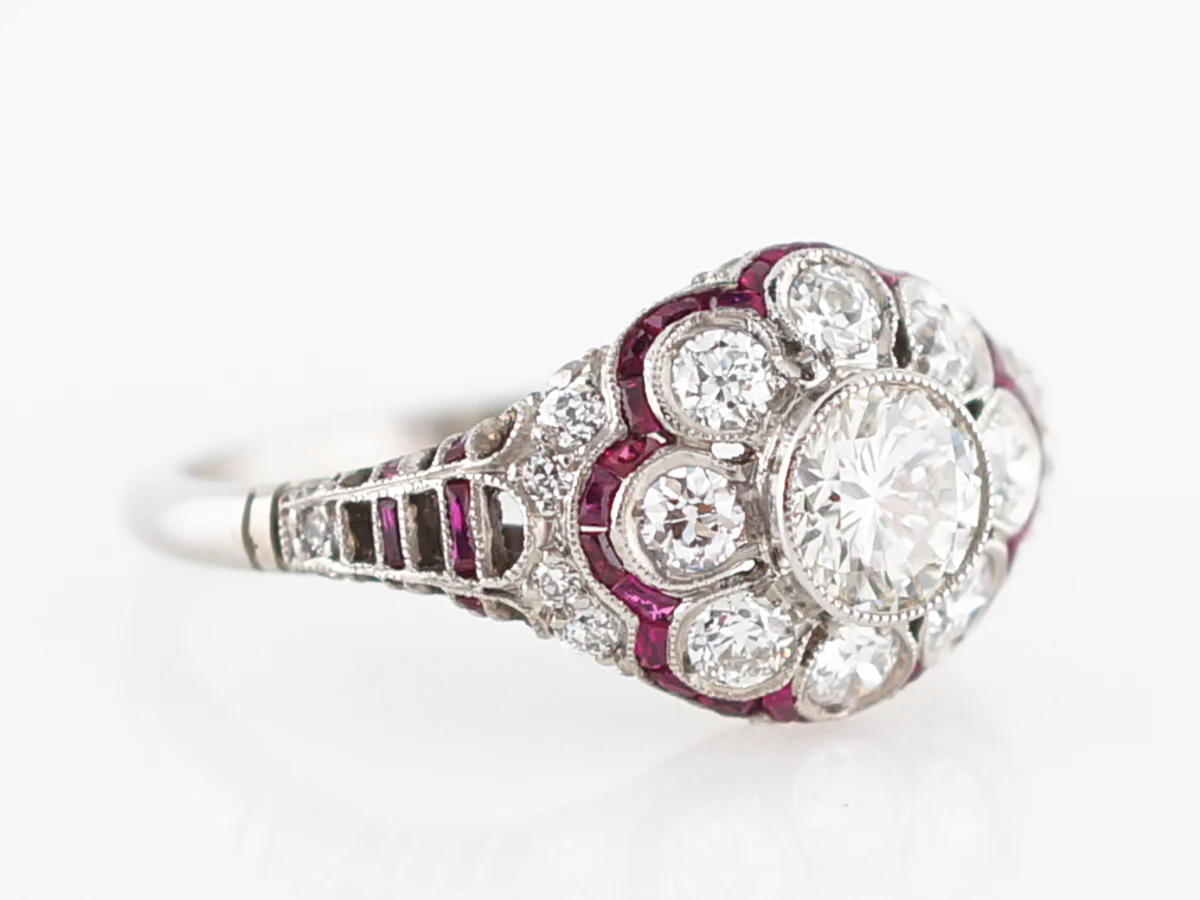 **RTV 1/9/19**Right Hand Ring Modern .52 Round Brilliant Cut Diamond in Platinum - Image 3