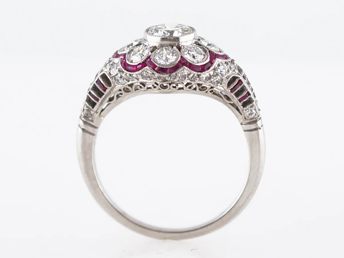 **RTV 1/9/19**Right Hand Ring Modern .52 Round Brilliant Cut Diamond in Platinum - Image 4