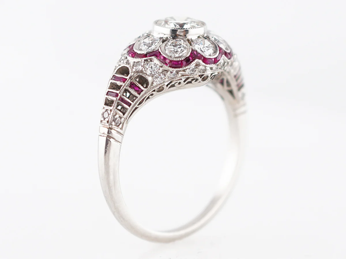 **RTV 1/9/19**Right Hand Ring Modern .52 Round Brilliant Cut Diamond in Platinum - Image 5