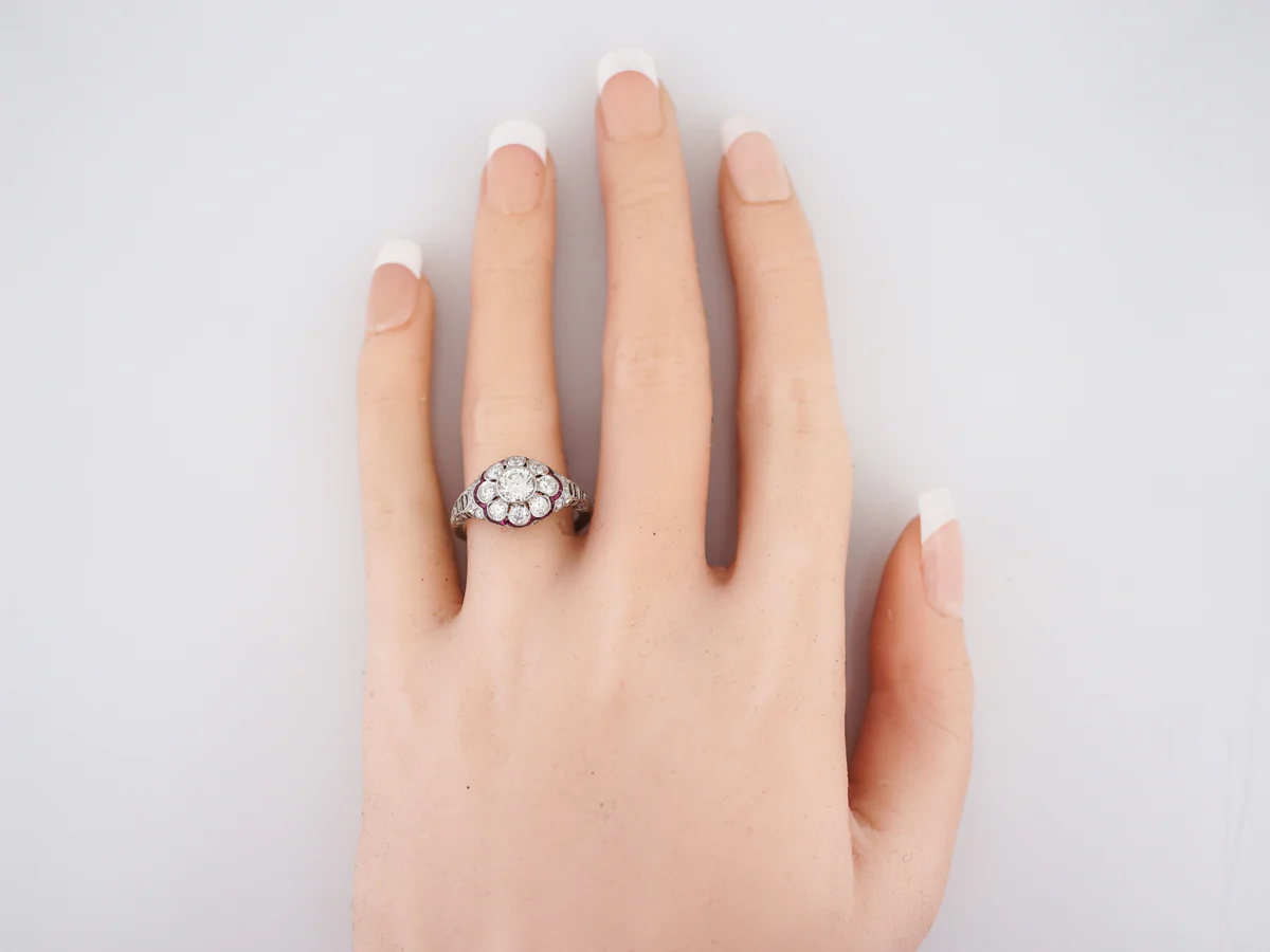 **RTV 1/9/19**Right Hand Ring Modern .52 Round Brilliant Cut Diamond in Platinum - Image 6