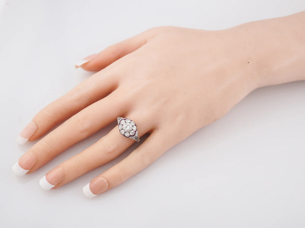 **RTV 1/9/19**Right Hand Ring Modern .52 Round Brilliant Cut Diamond in Platinum - Image 7