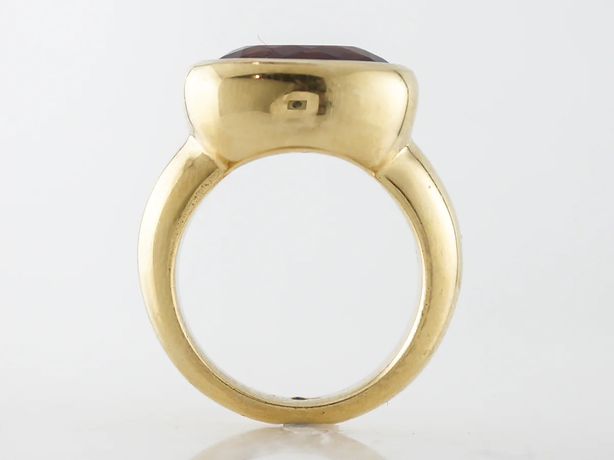 Right Hand Ring Modern 6.68 Oval Cut Amethyst in 18k Yellow Gold - Image 5